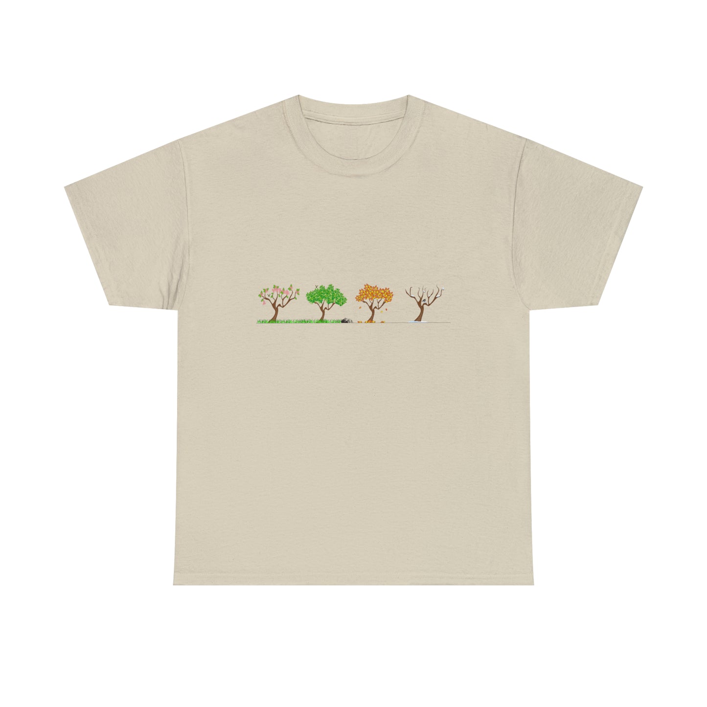 Fall Autumn Trees 01 - Unisex Heavy Cotton Tee