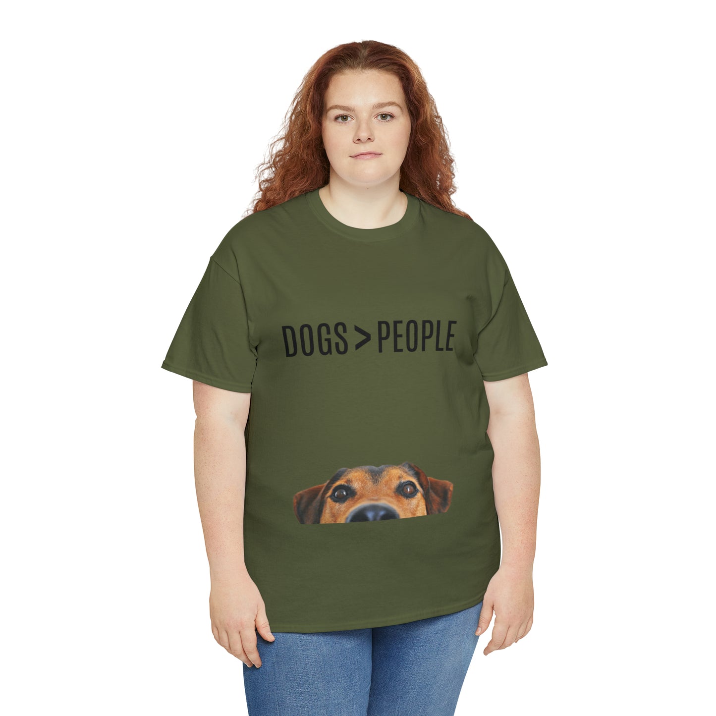 Dogs>People - Unisex Heavy Cotton Tee