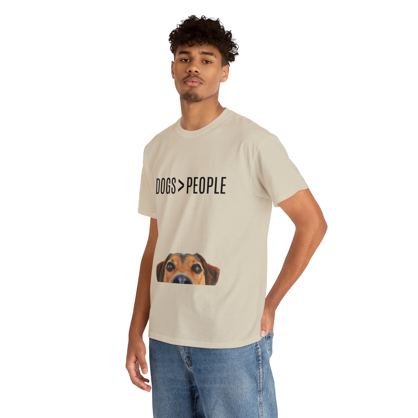 Dogs>People - Unisex Heavy Cotton Tee