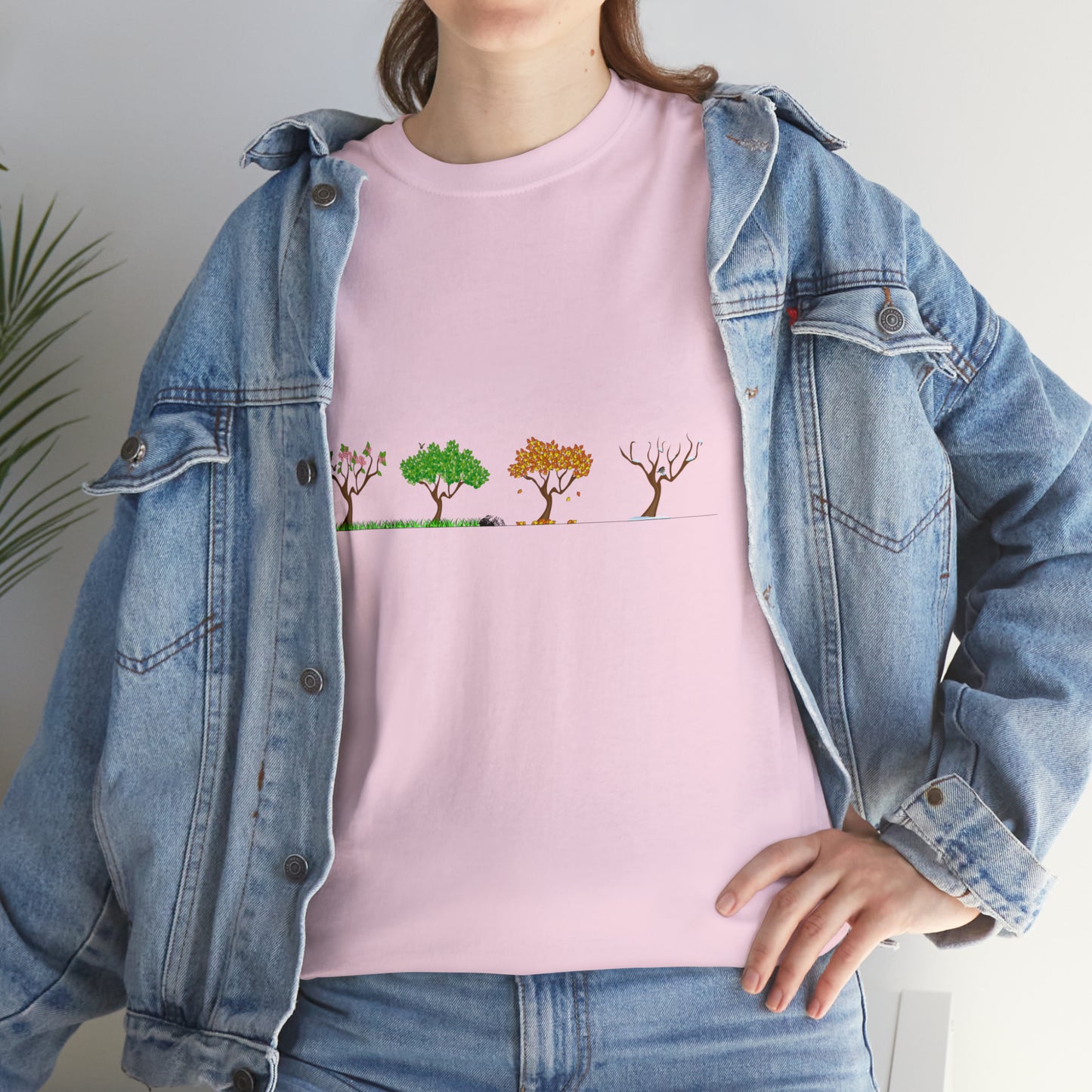 Fall Autumn Trees 01 - Unisex Heavy Cotton Tee