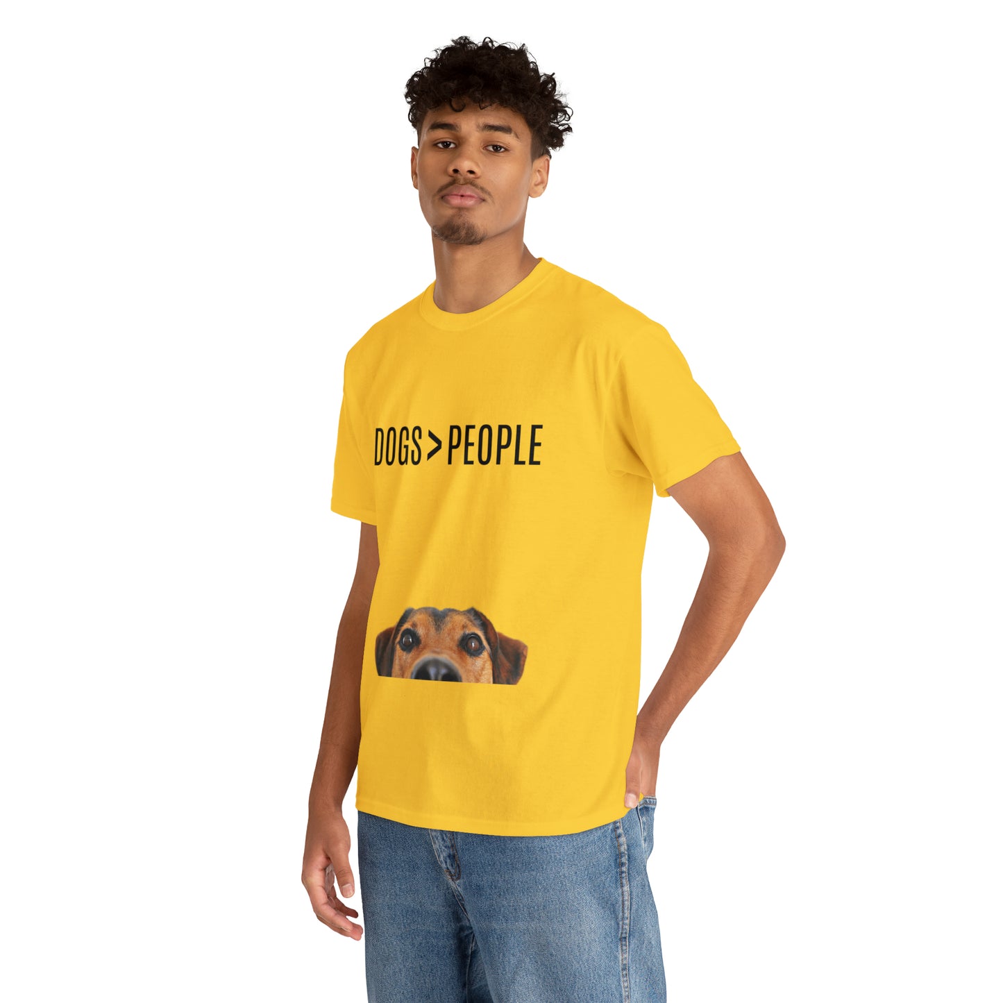 Dogs>People - Unisex Heavy Cotton Tee