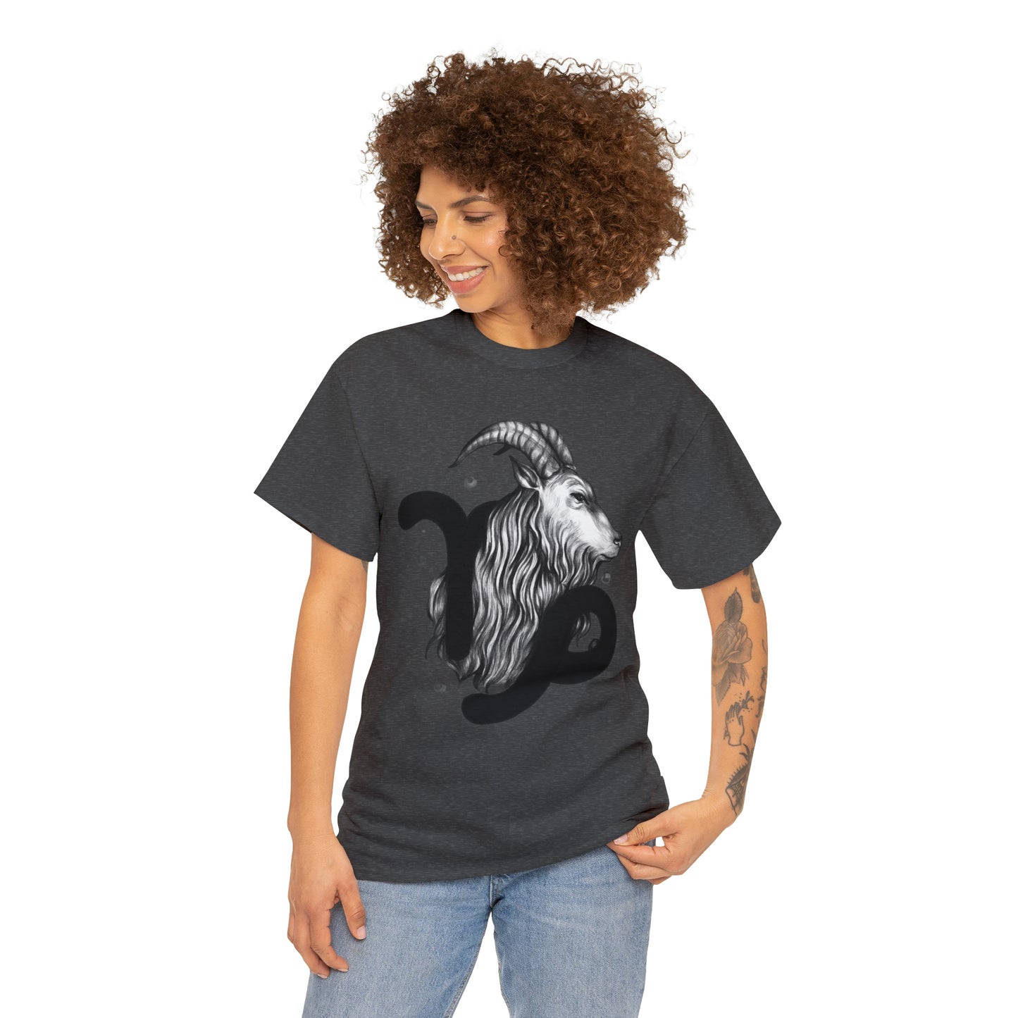 Capricorn Zodiac Sign - Unisex Heavy Cotton Tee