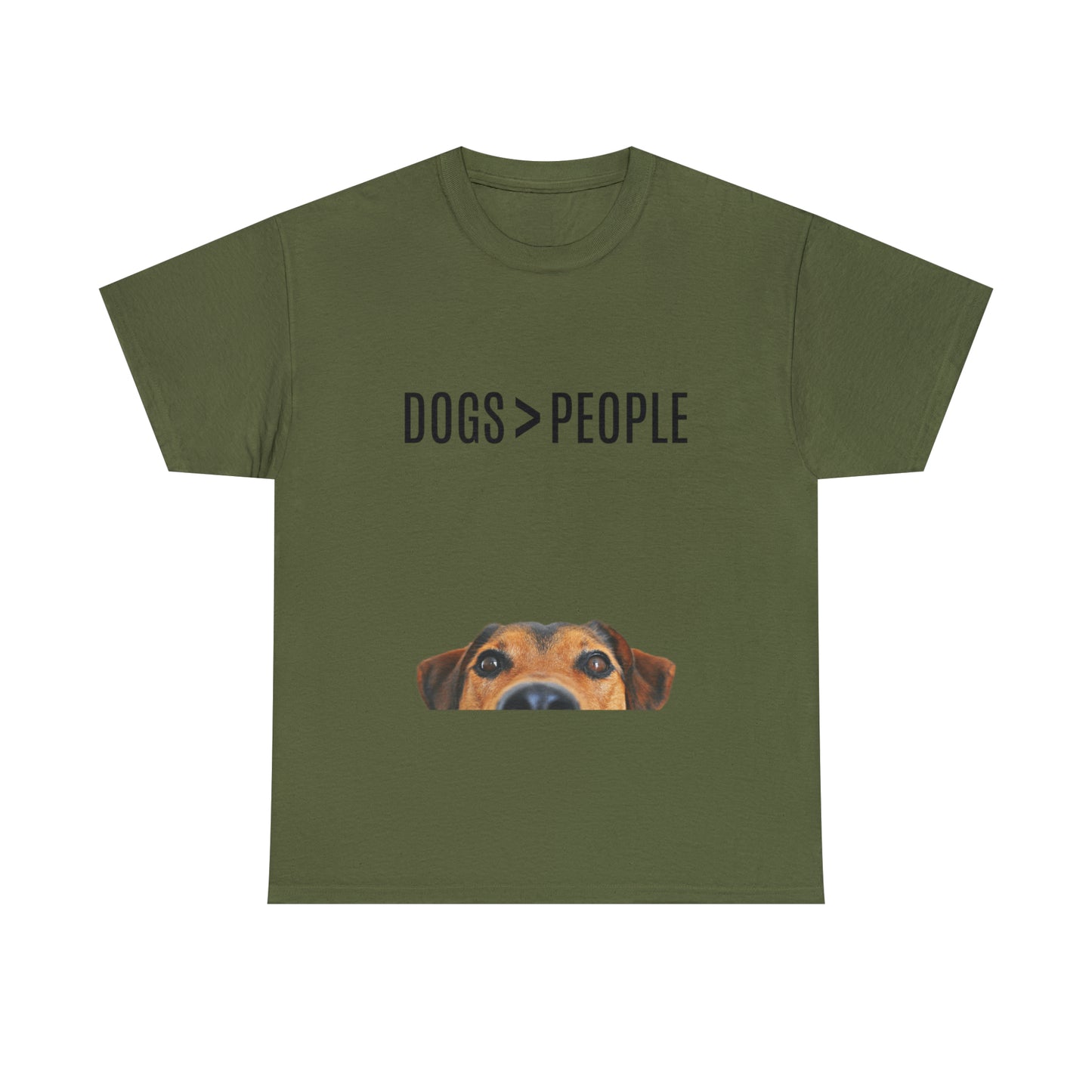 Dogs>People - Unisex Heavy Cotton Tee