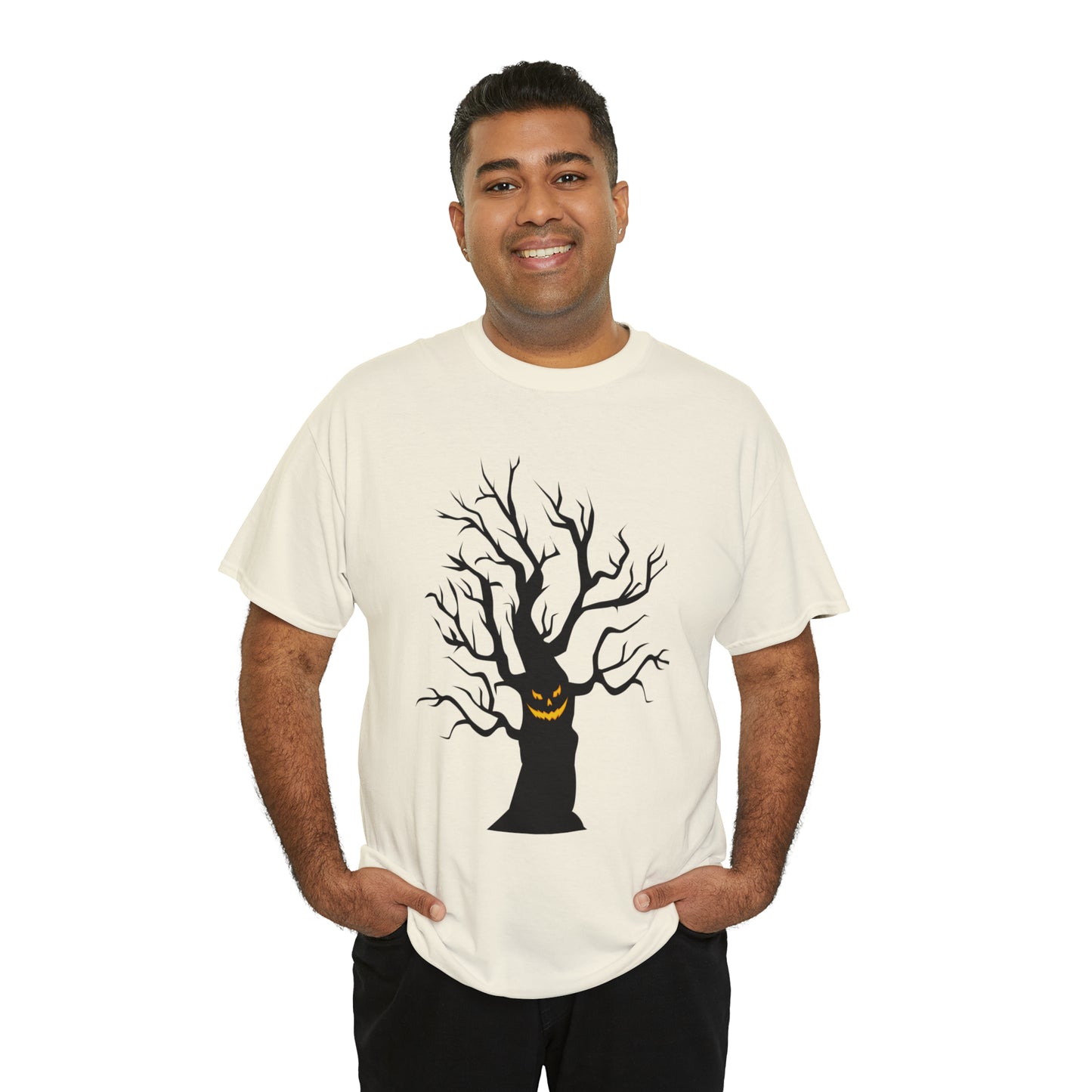 Halloween Scary Tree 03 - Unisex Heavy Cotton Tee