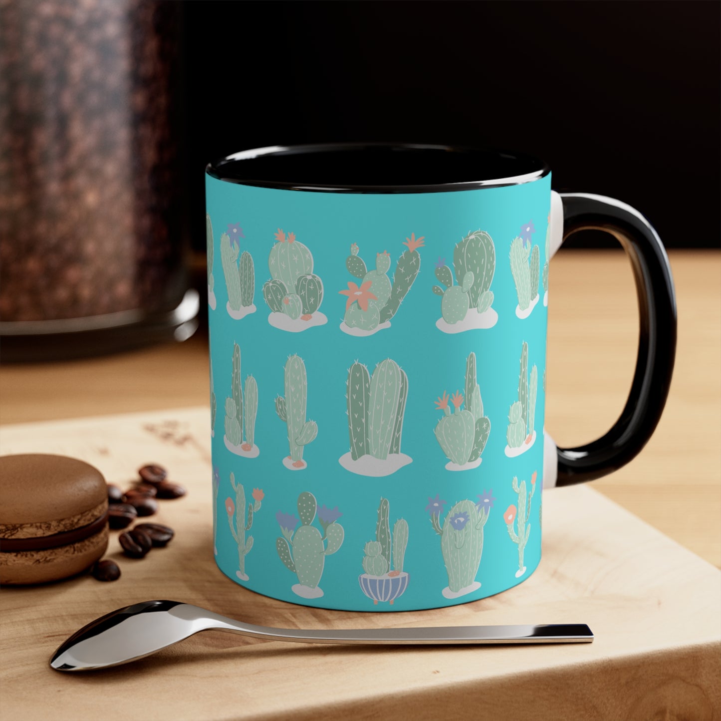 Cactus Cacti Pastel soft colors - Accent Coffee Mug, 11oz