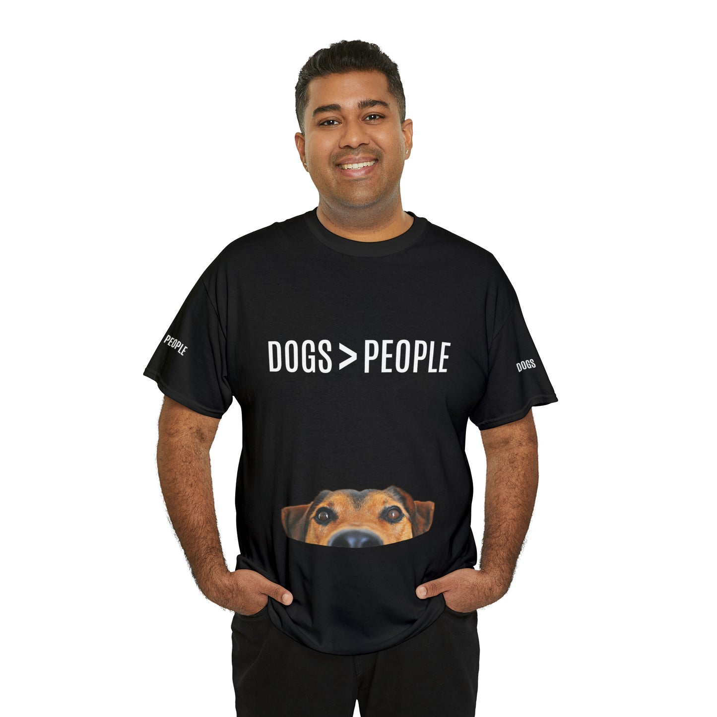 Dogs>People - Unisex Heavy Cotton Tee