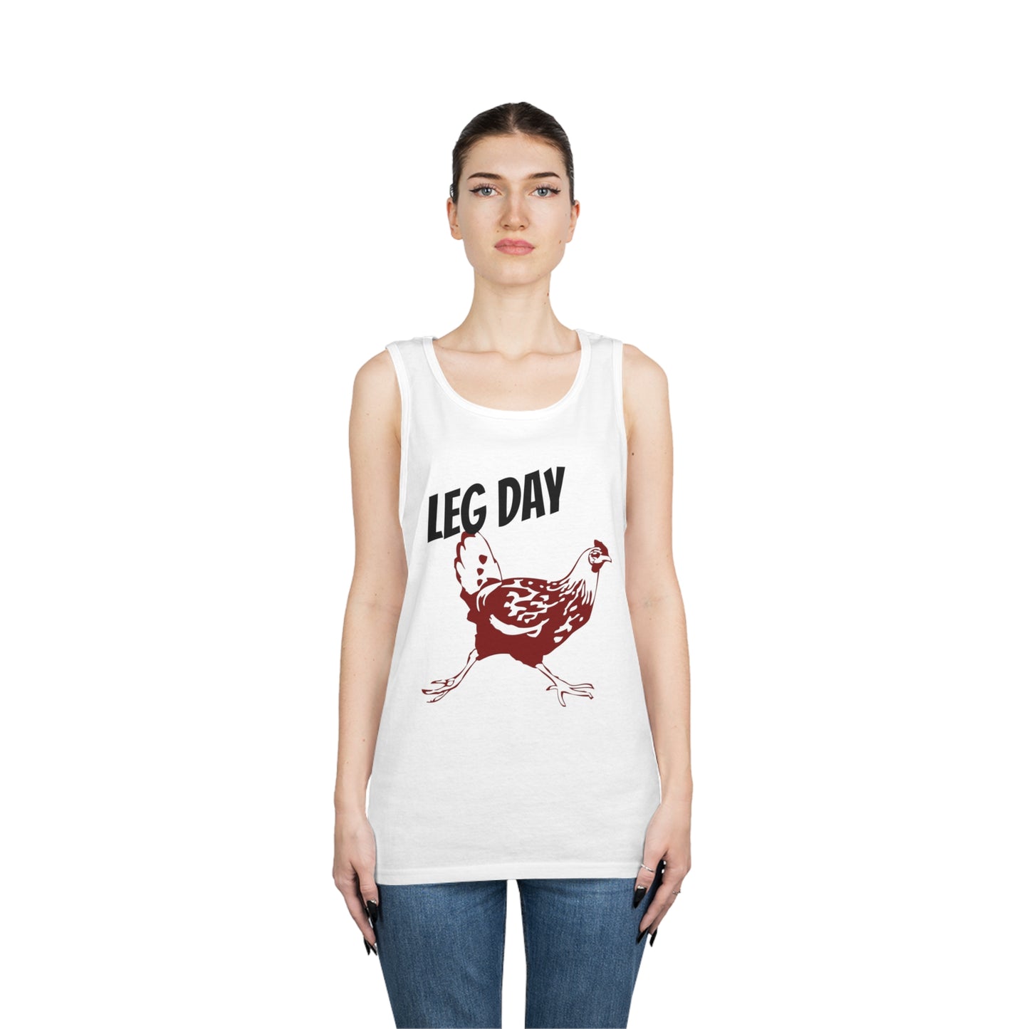 Leg Day Basic Gym Tee #1 - Unisex Heavy Cotton Tank Top
