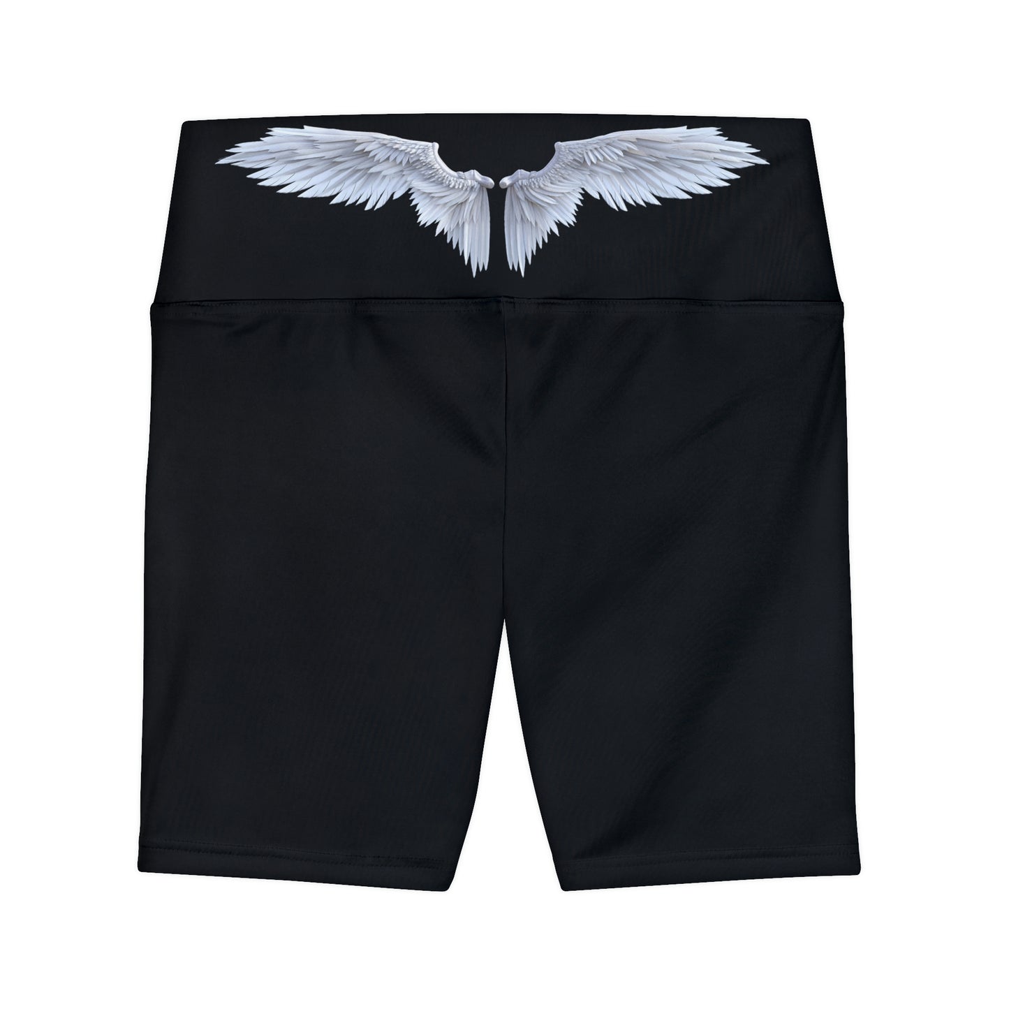 Women's Athletic Shorts with White Wings Graphics