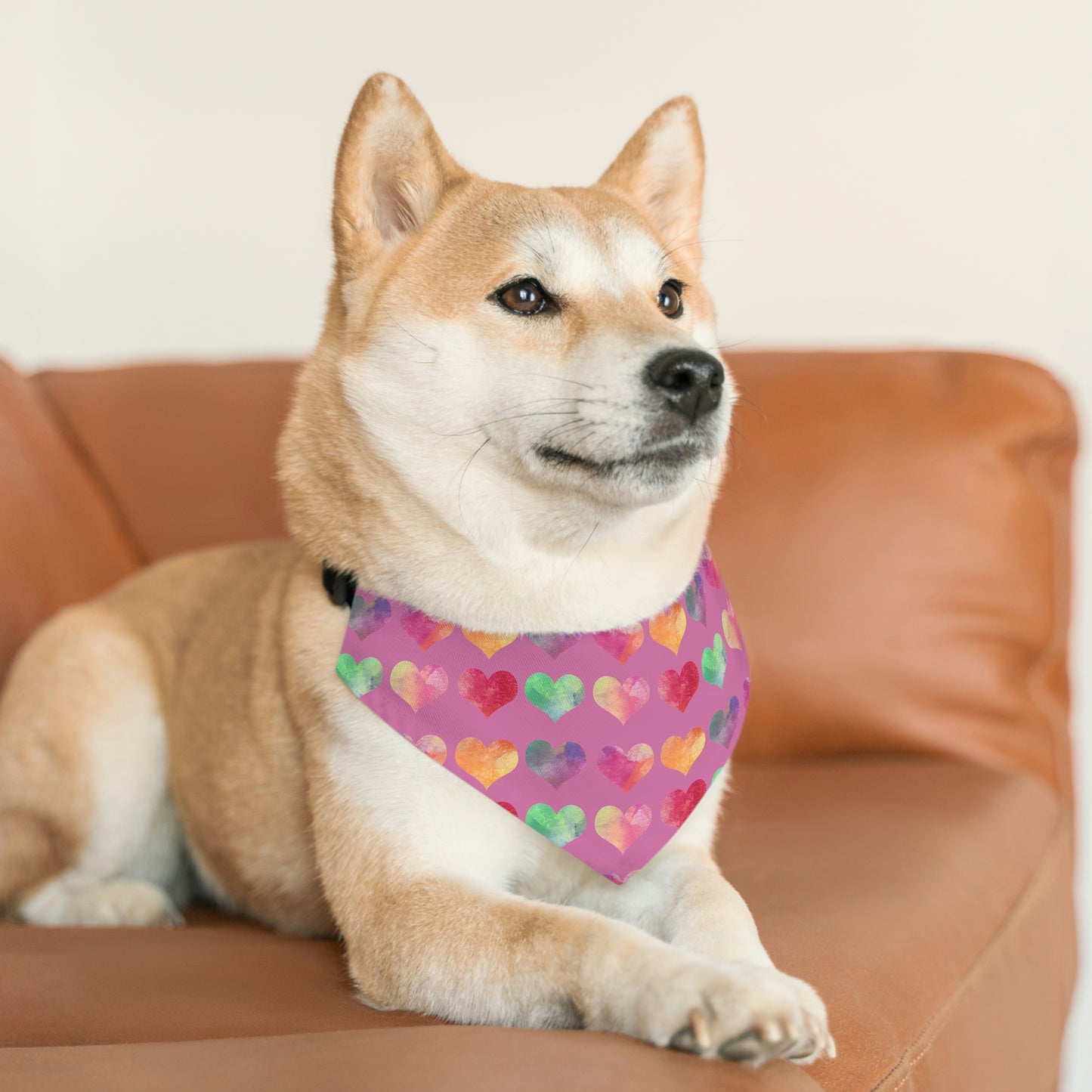 Hearts Pet Bandana Collar