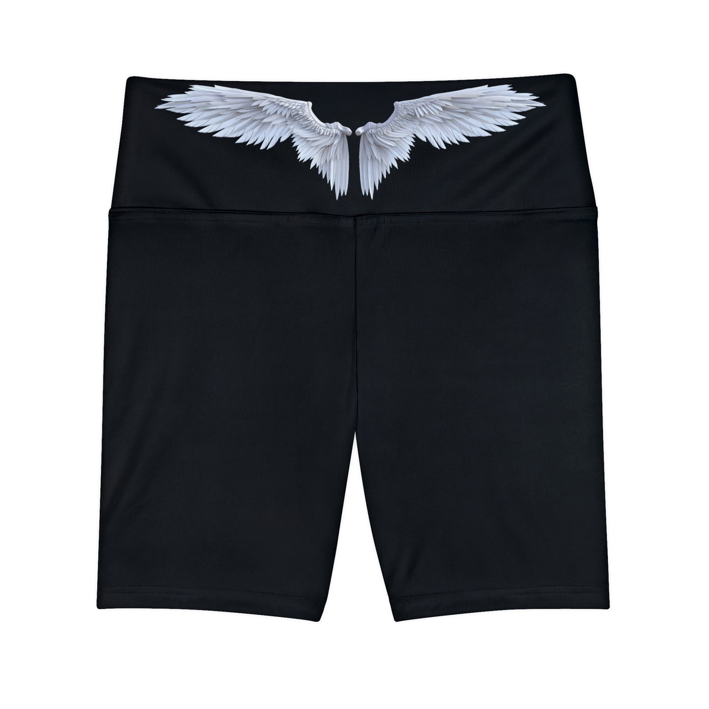 Women's Athletic Shorts with White Wings Graphics
