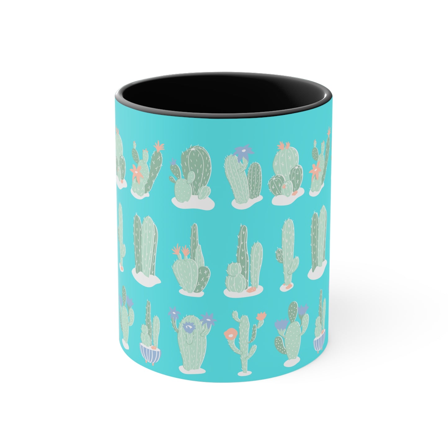 Cactus Cacti Pastel soft colors  - Accent Coffee Mug, 11oz