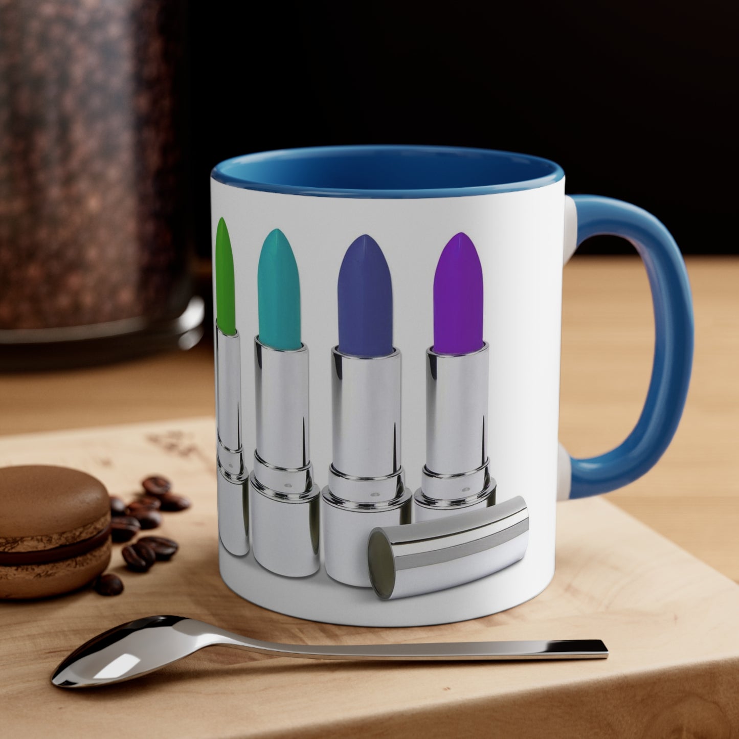 Lip Stick Rainbow - Accent Coffee Mug, 11oz