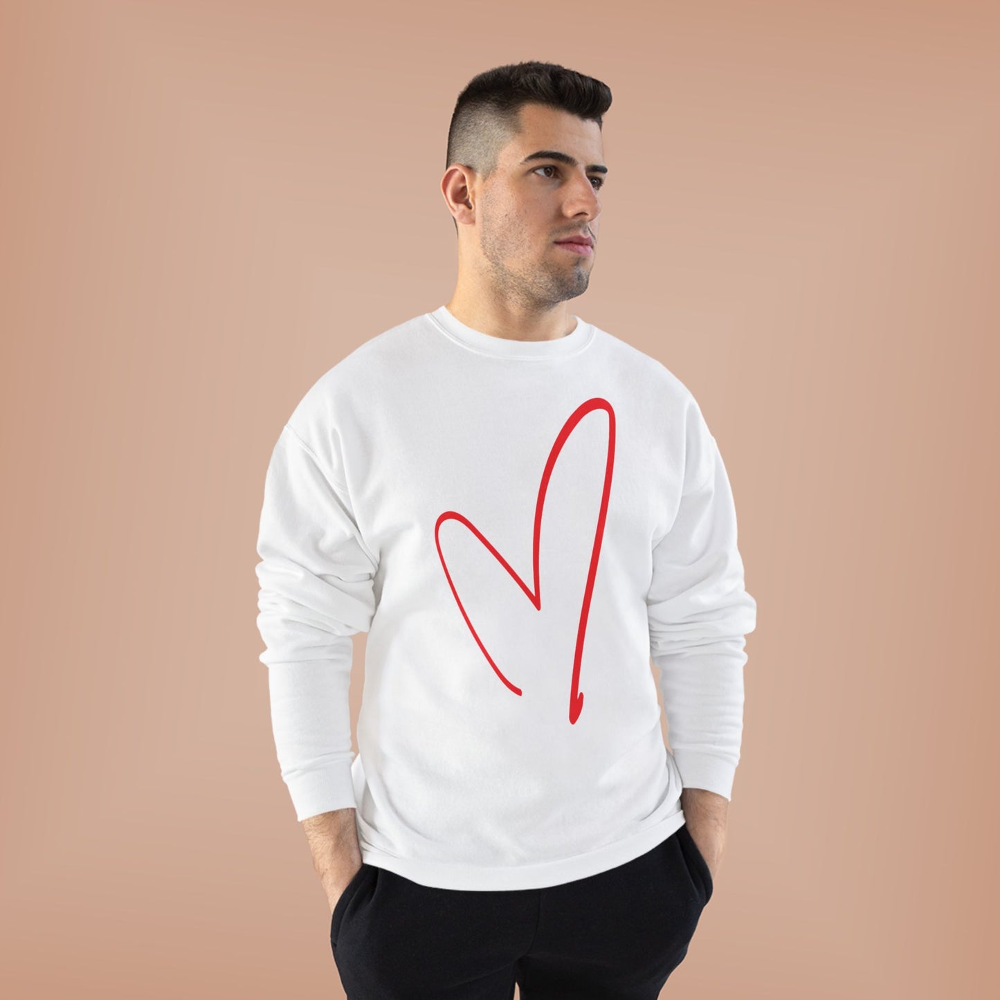 Big Heart Valentines Day - Unisex EcoSmart® Crewneck Sweatshirt