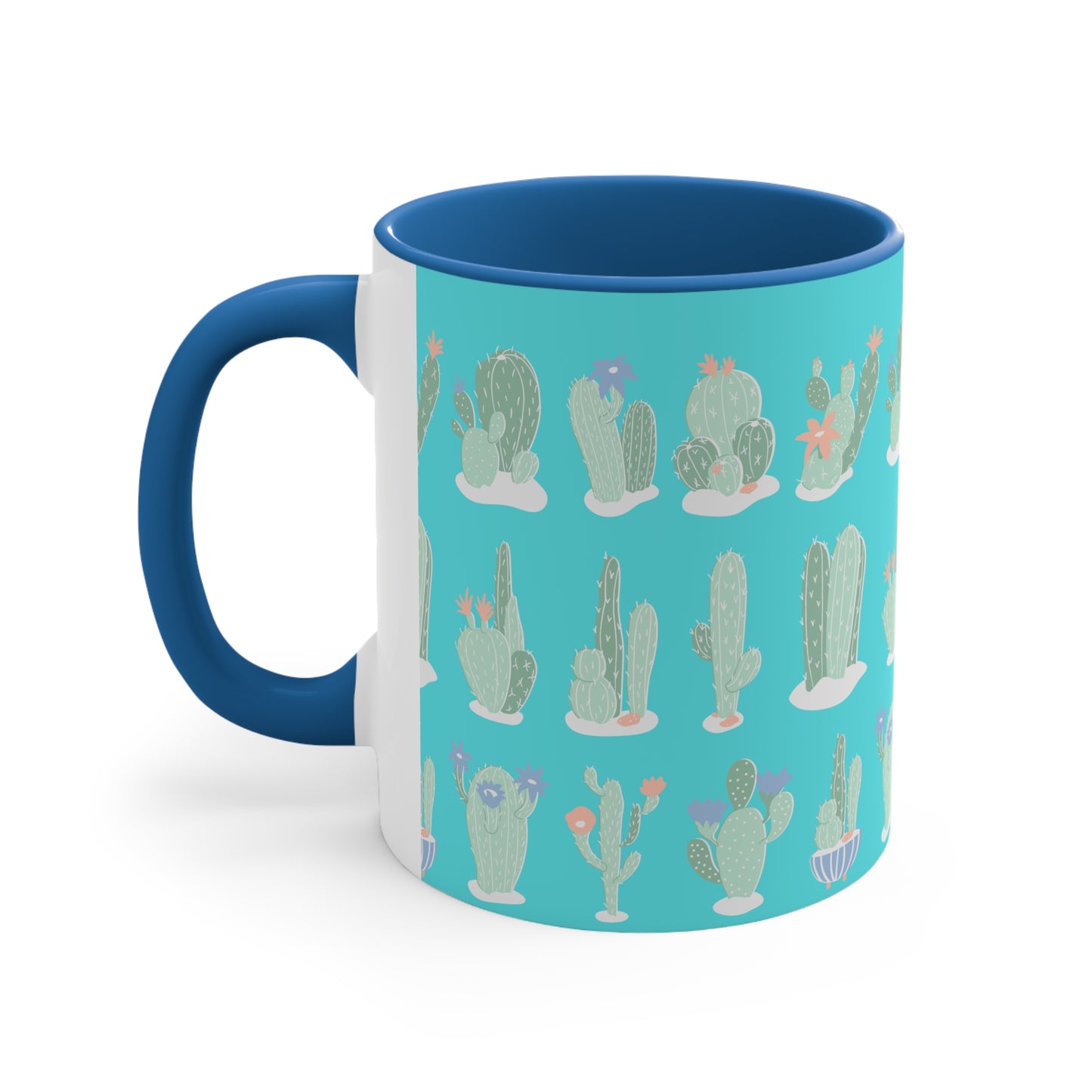 Cactus Cacti Pastel soft colors  - Accent Coffee Mug, 11oz