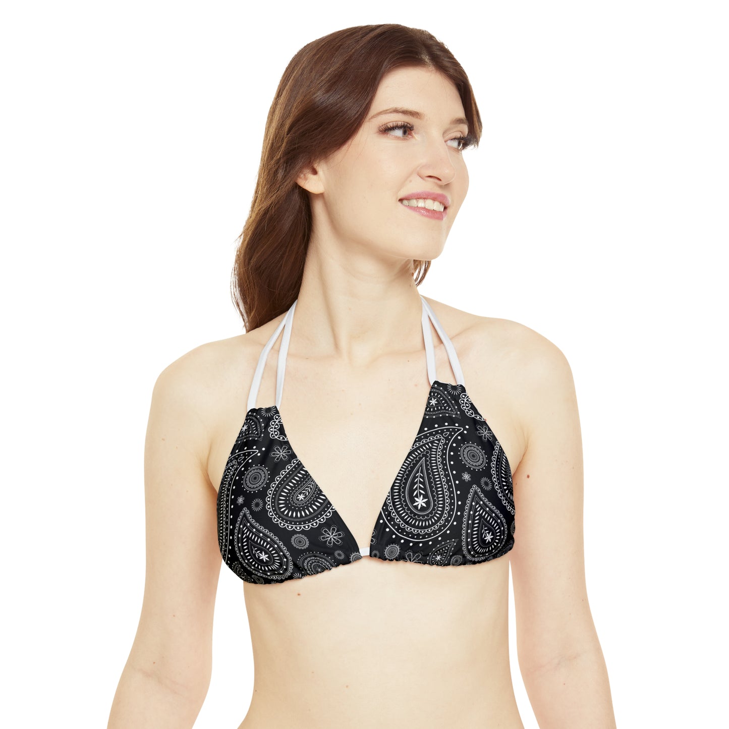 Paisley Black #2 - Strappy Bikini Set (AOP)