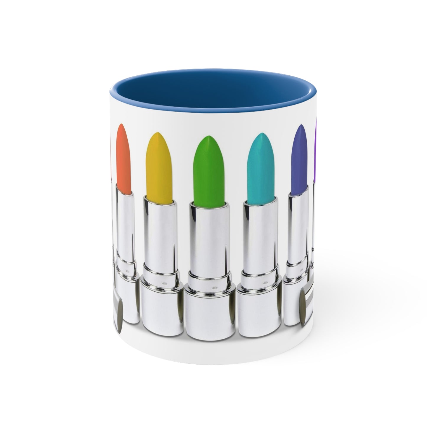 Lip Stick Rainbow - Accent Coffee Mug, 11oz