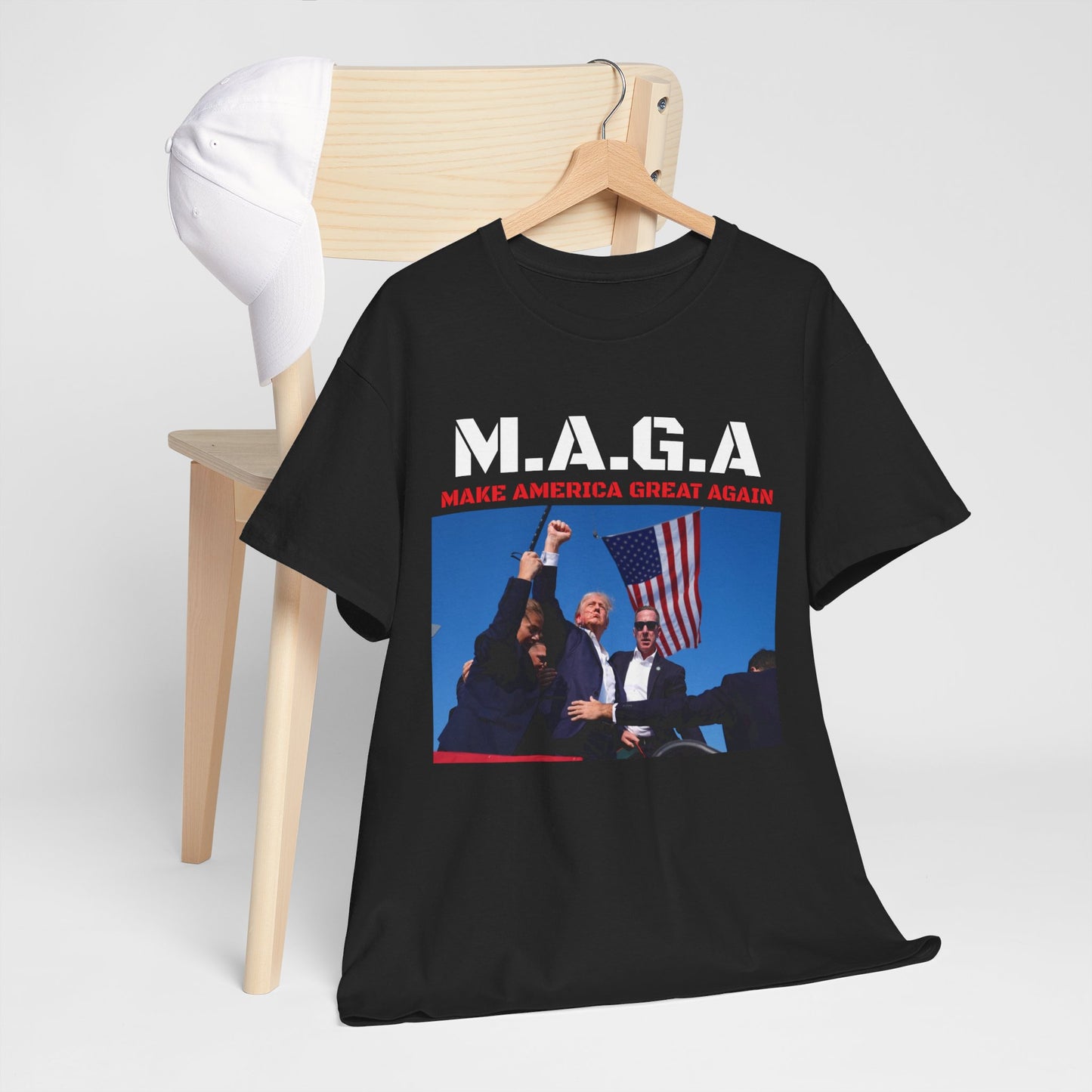 Trump 2024 - Make America Great Again (Shot Explicit Version) Unisex Heavy Cotton Tee