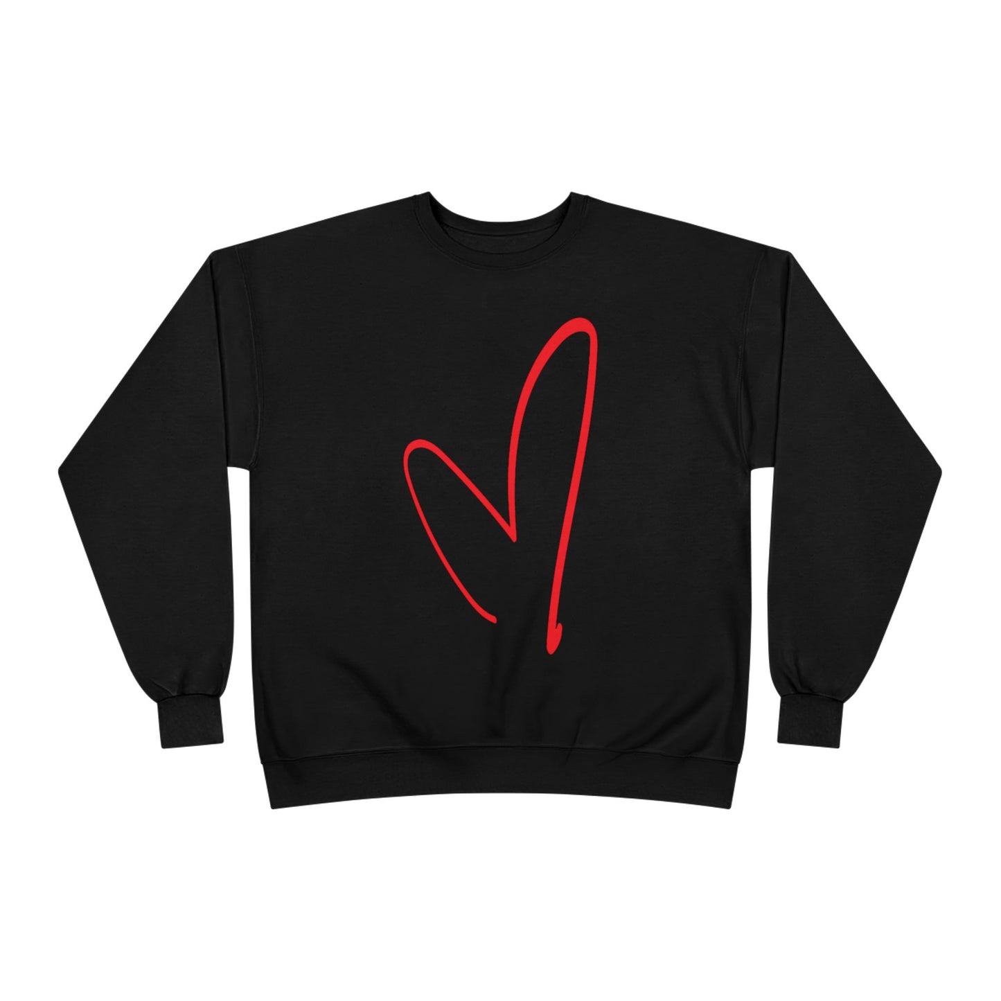 Big Heart Valentines Day - Unisex EcoSmart® Crewneck Sweatshirt