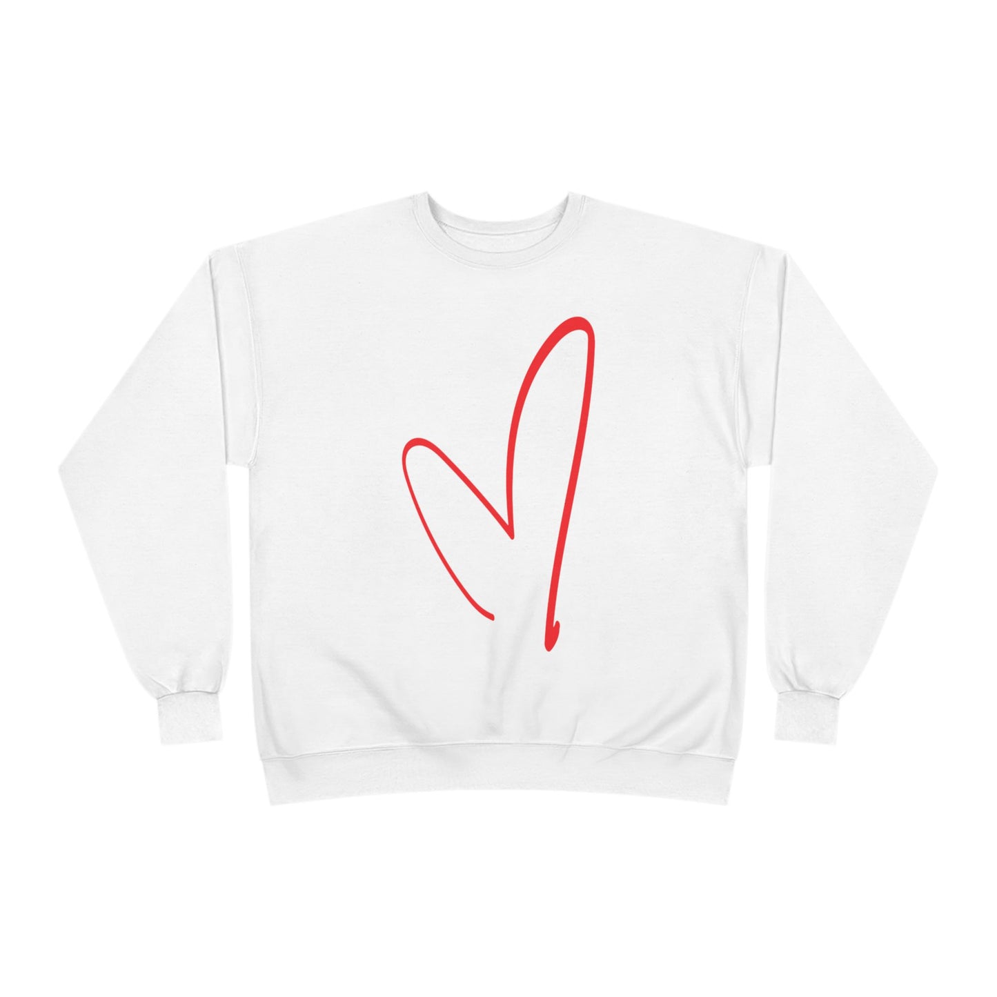 Big Heart Valentines Day - Unisex EcoSmart® Crewneck Sweatshirt