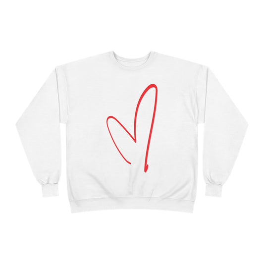 Big Heart Valentines Day - Unisex EcoSmart® Crewneck Sweatshirt