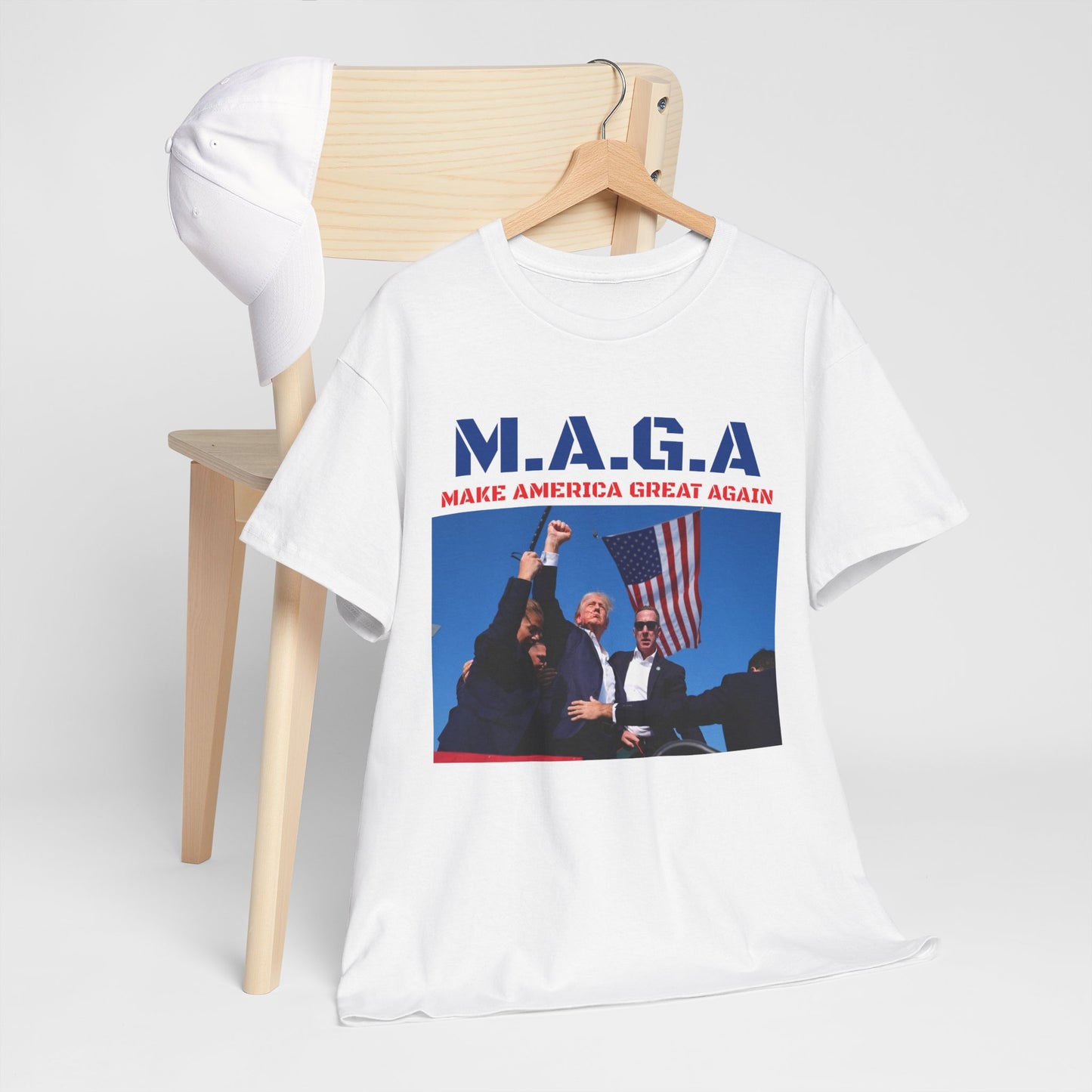 Trump 2024 - Make America Great Again (Shot Explicit Version) Unisex Heavy Cotton Tee