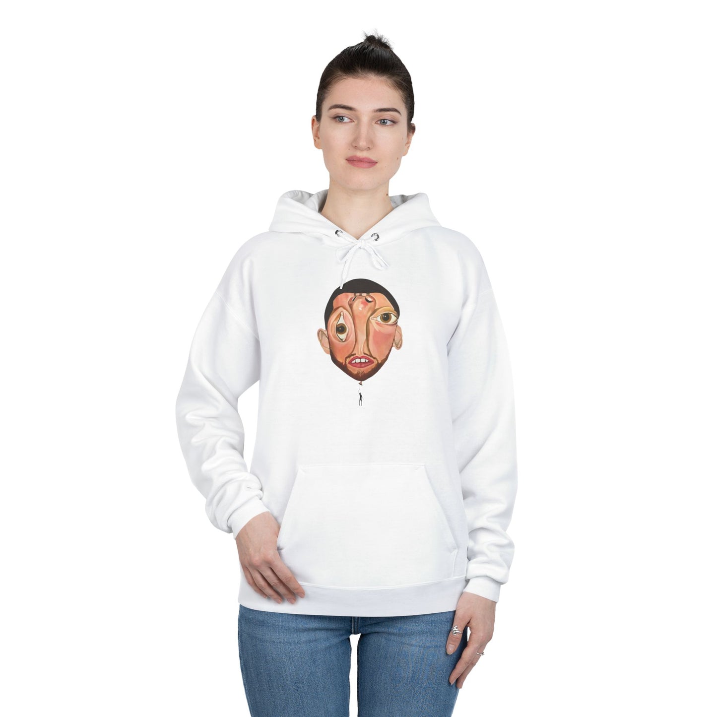 Balloon Face PortraitV2 - EcoSmart® Pullover Hoodie Sweatshirt