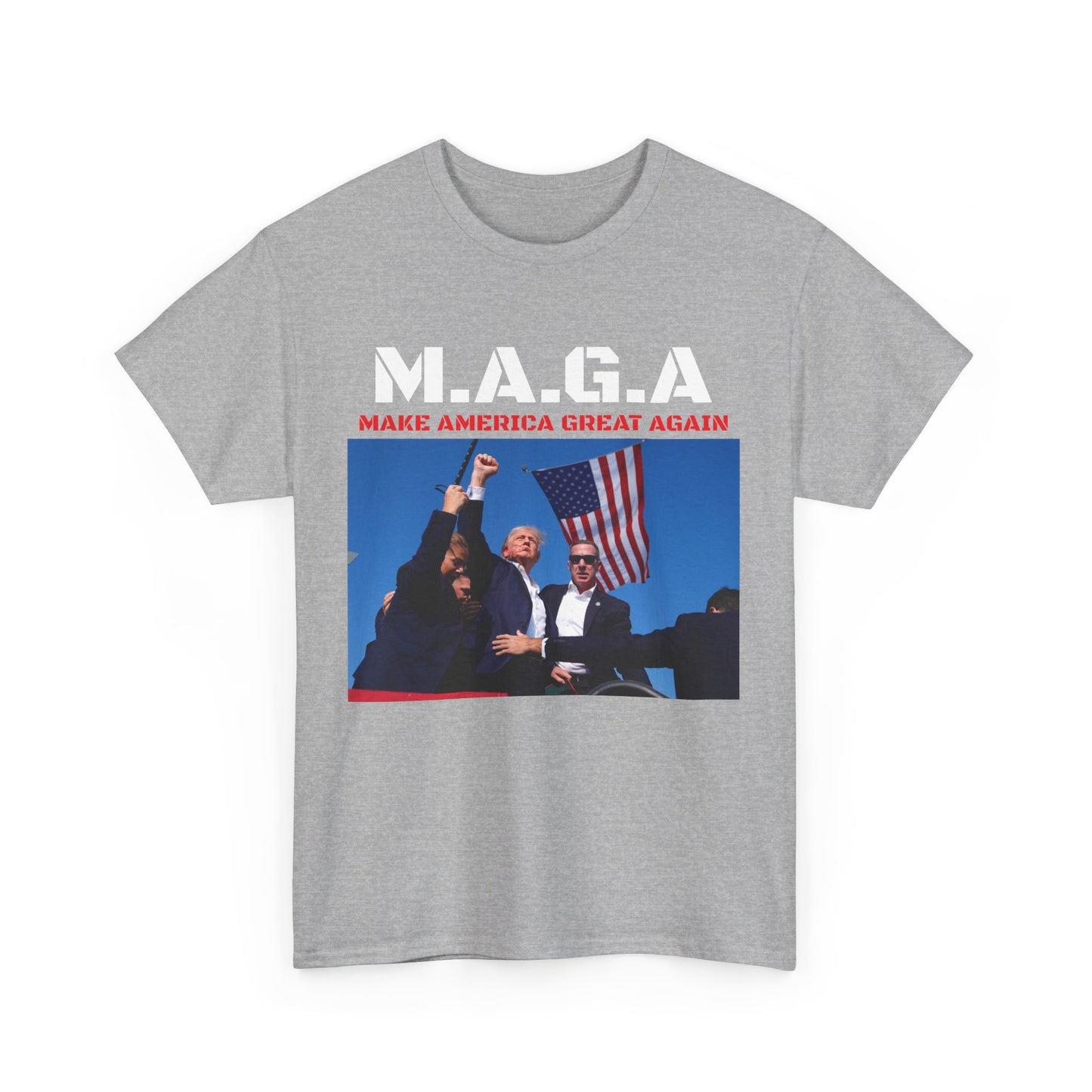 Trump 2024 - Make America Great Again (Shot Explicit Version) Unisex Heavy Cotton Tee