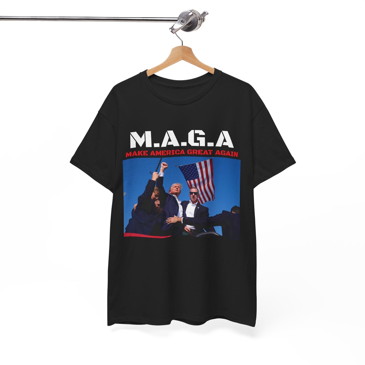 Trump 2024 - Make America Great Again (Shot Explicit Version) Unisex Heavy Cotton Tee