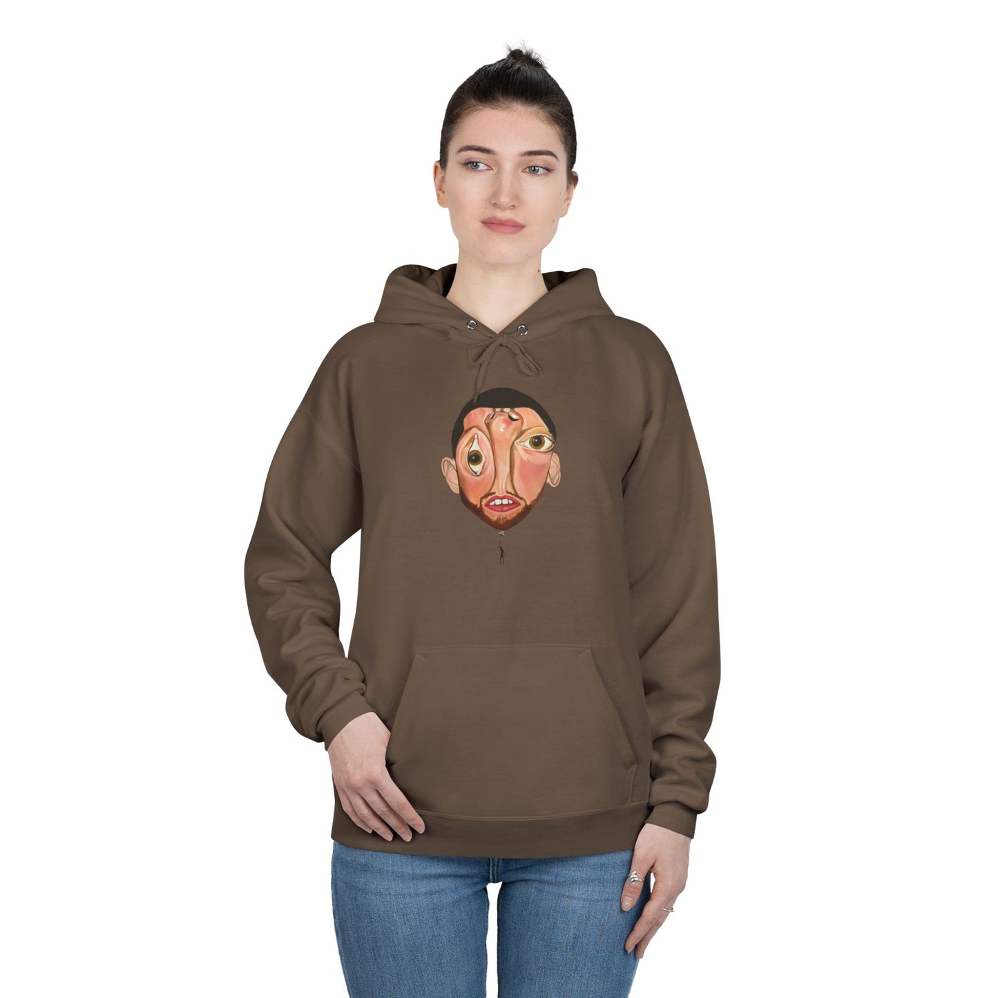 Balloon Face PortraitV2 - EcoSmart® Pullover Hoodie Sweatshirt