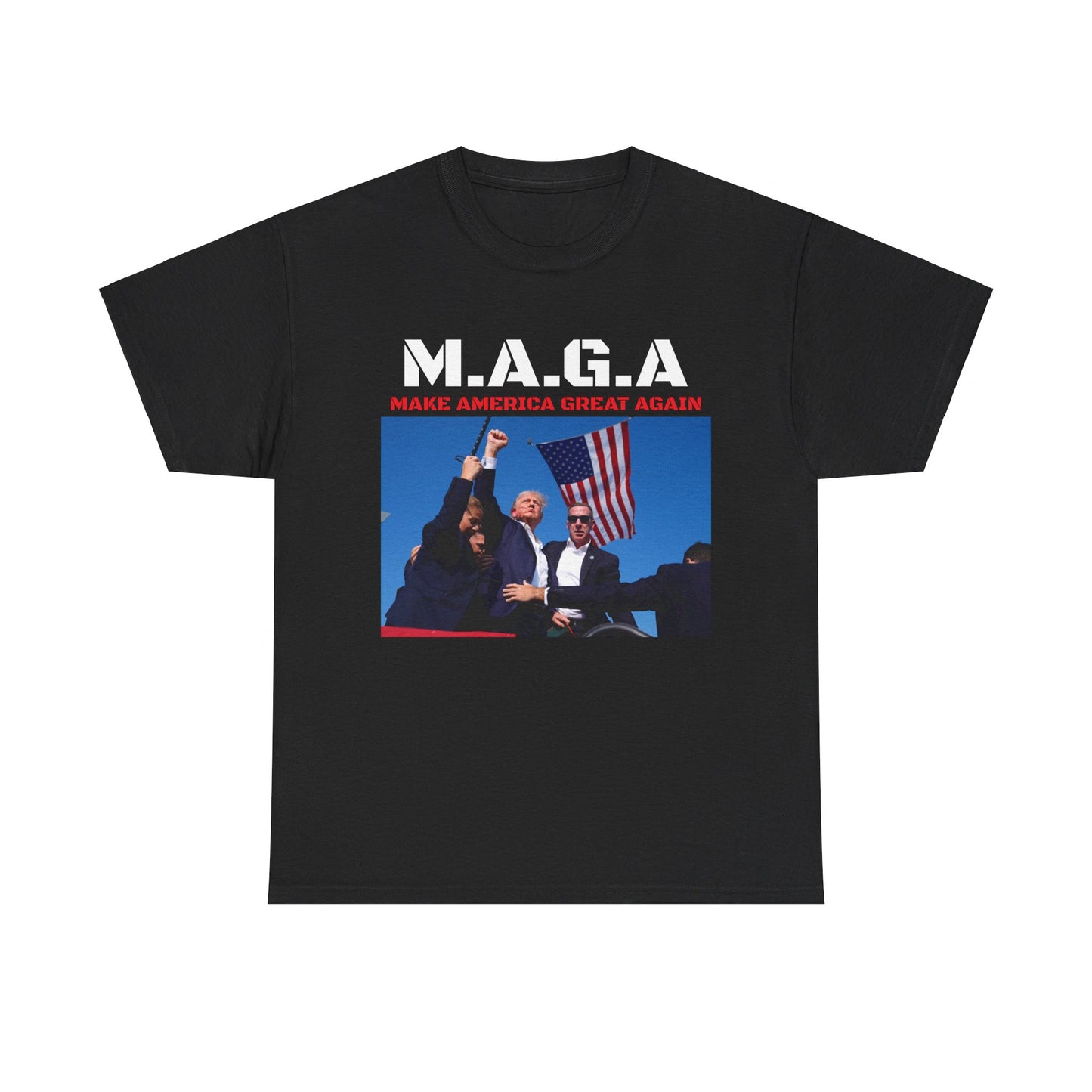 Trump 2024 - Make America Great Again (Shot Explicit Version) Unisex Heavy Cotton Tee