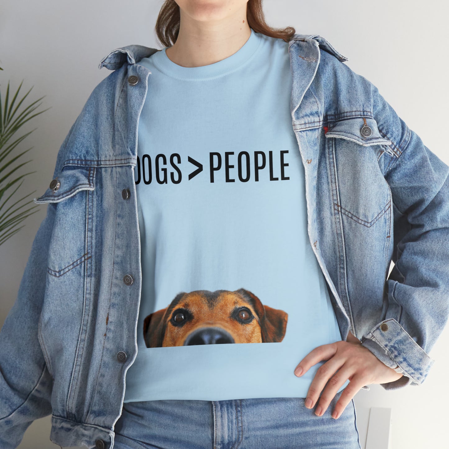 Dogs>People - Unisex Heavy Cotton Tee