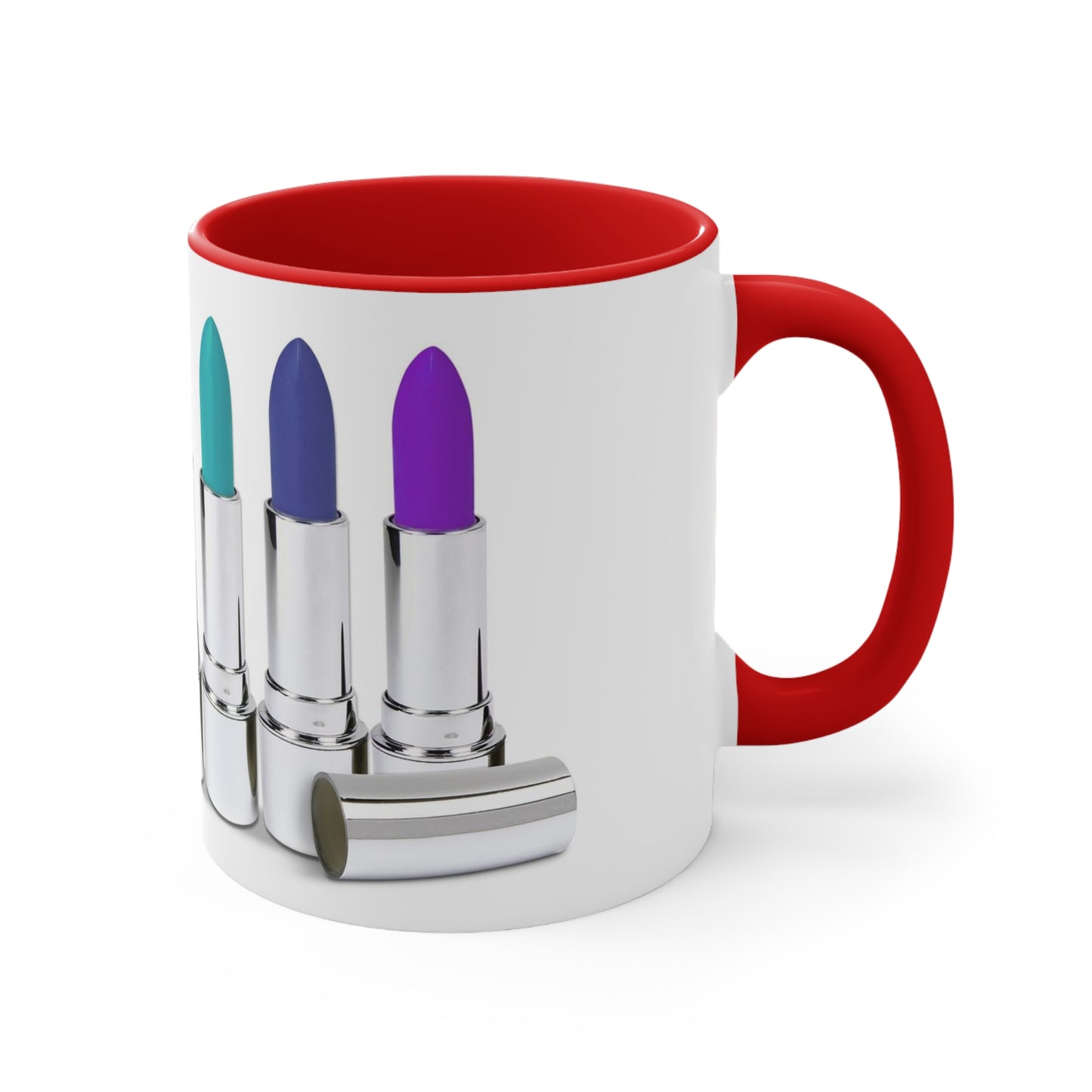 Lip Stick Rainbow - Accent Coffee Mug, 11oz