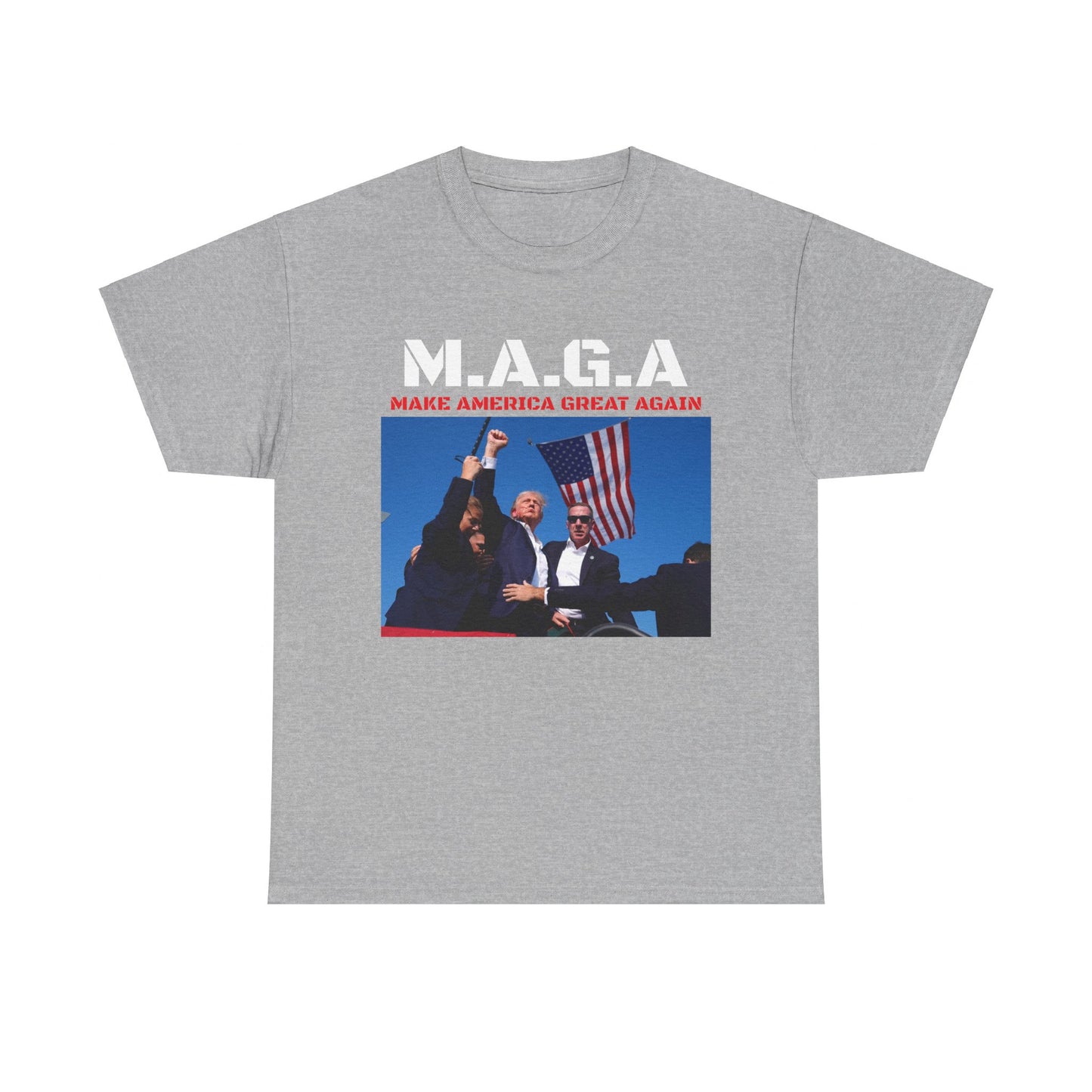 Trump 2024 - Make America Great Again (Shot Explicit Version) Unisex Heavy Cotton Tee