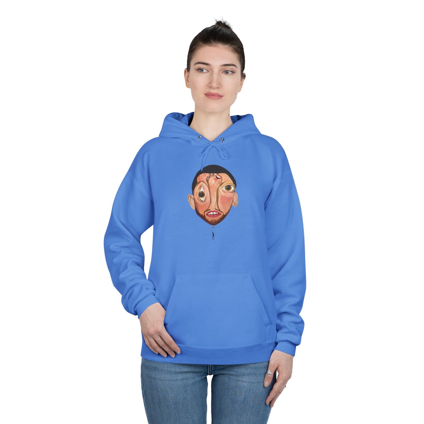 Balloon Face PortraitV2 - EcoSmart® Pullover Hoodie Sweatshirt