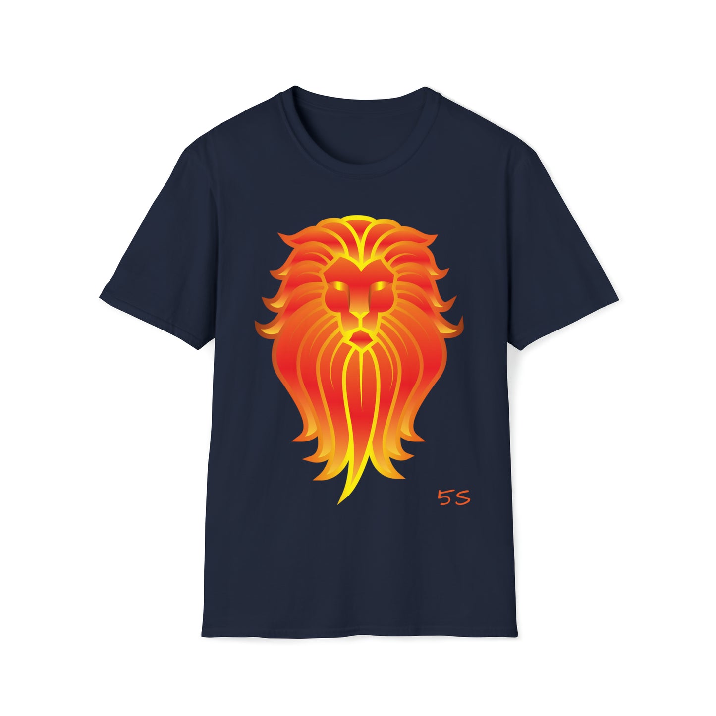 Lions Head Fire - Unisex Softstyle T-Shirt