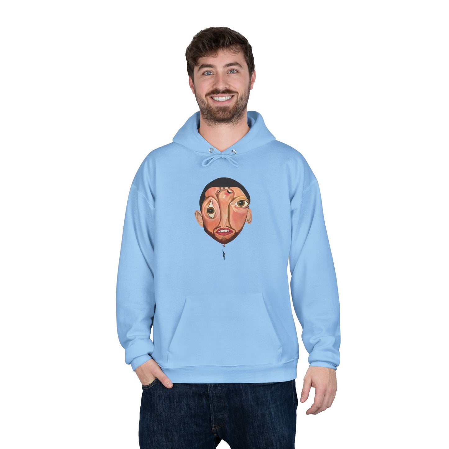 Balloon Face PortraitV2 - EcoSmart® Pullover Hoodie Sweatshirt