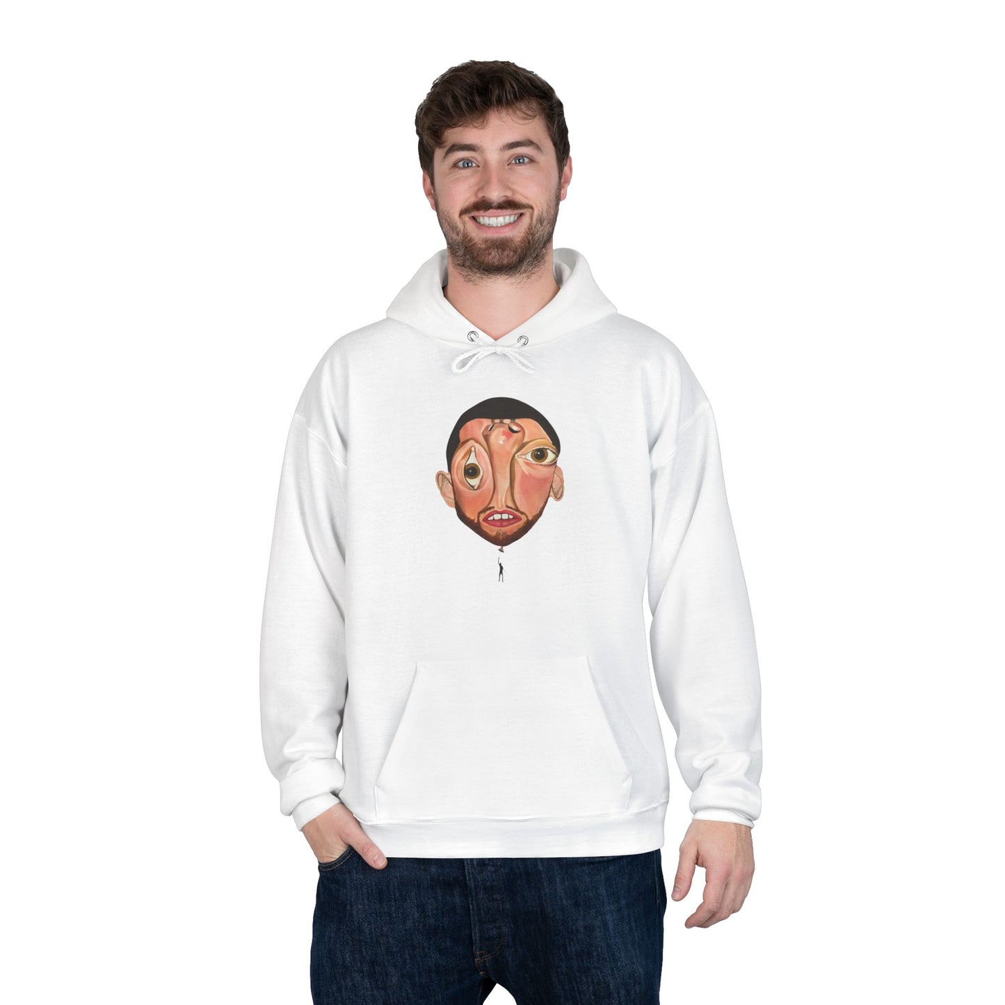 Balloon Face PortraitV2 - EcoSmart® Pullover Hoodie Sweatshirt