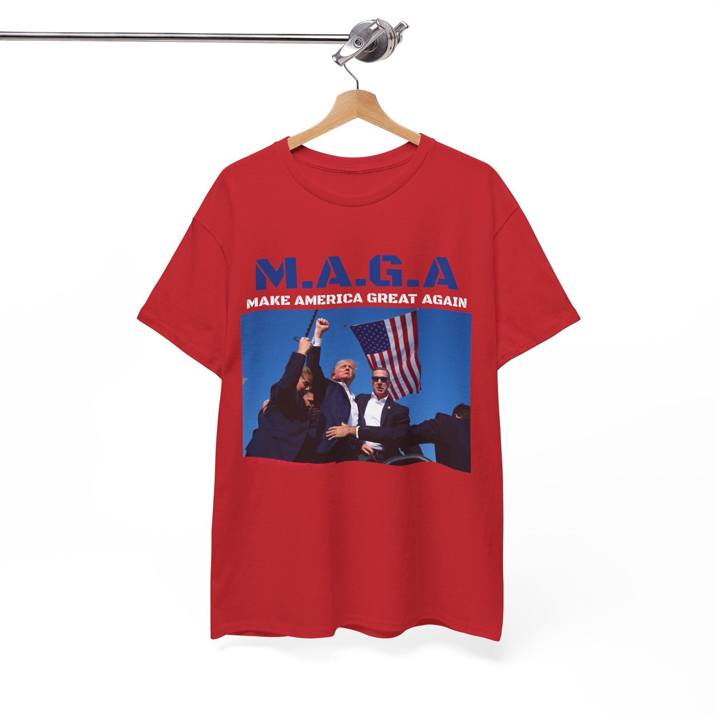 Trump 2024 - Make America Great Again (Shot Explicit Version) Unisex Heavy Cotton Tee