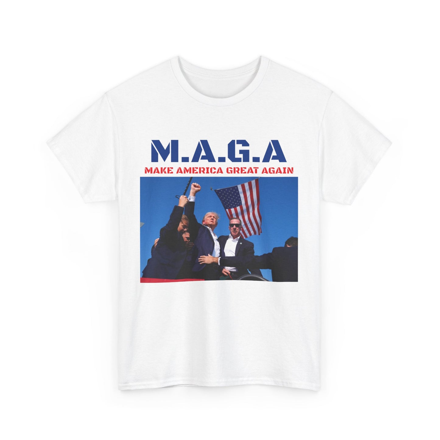 Trump 2024 - Make America Great Again (Shot Explicit Version) Unisex Heavy Cotton Tee