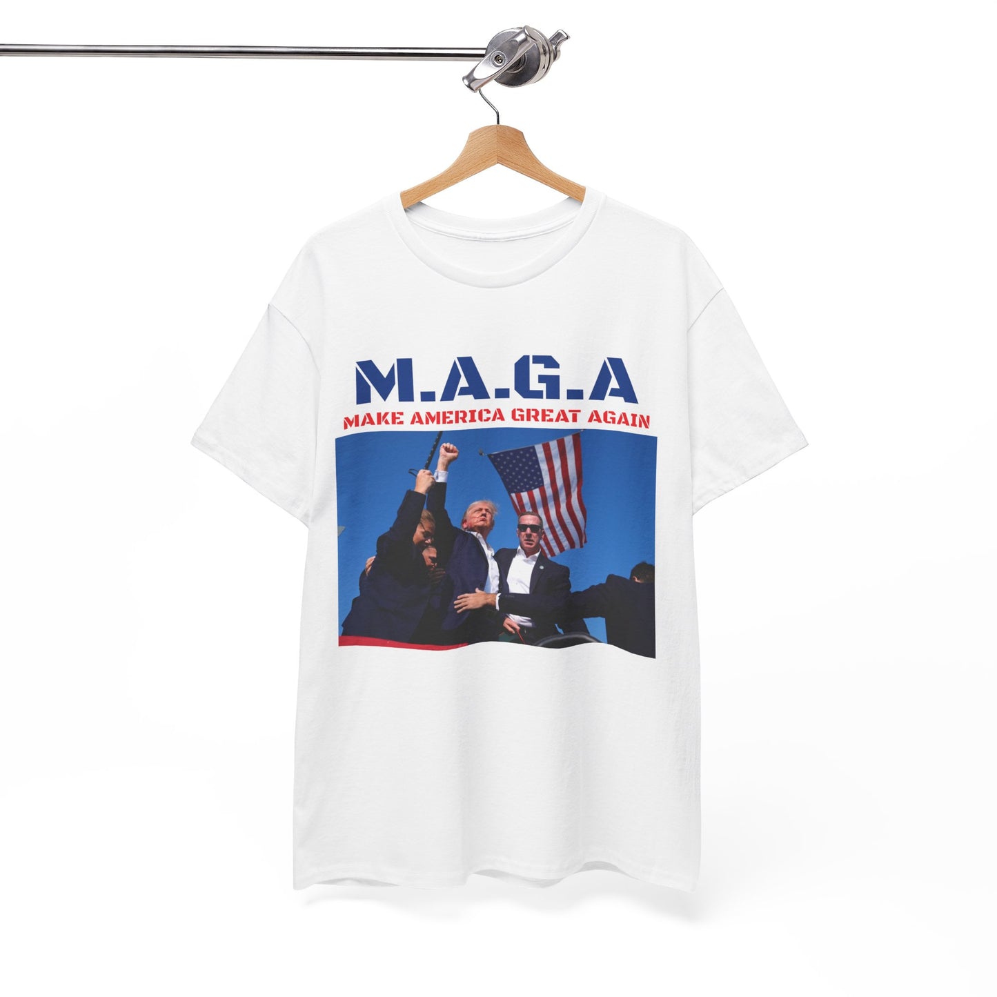 Trump 2024 - Make America Great Again (Shot Explicit Version) Unisex Heavy Cotton Tee