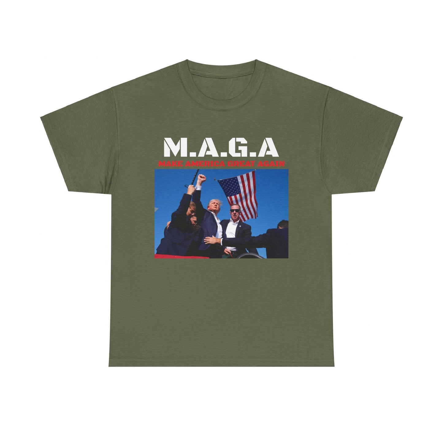 Trump 2024 - Make America Great Again (Shot Explicit Version) Unisex Heavy Cotton Tee