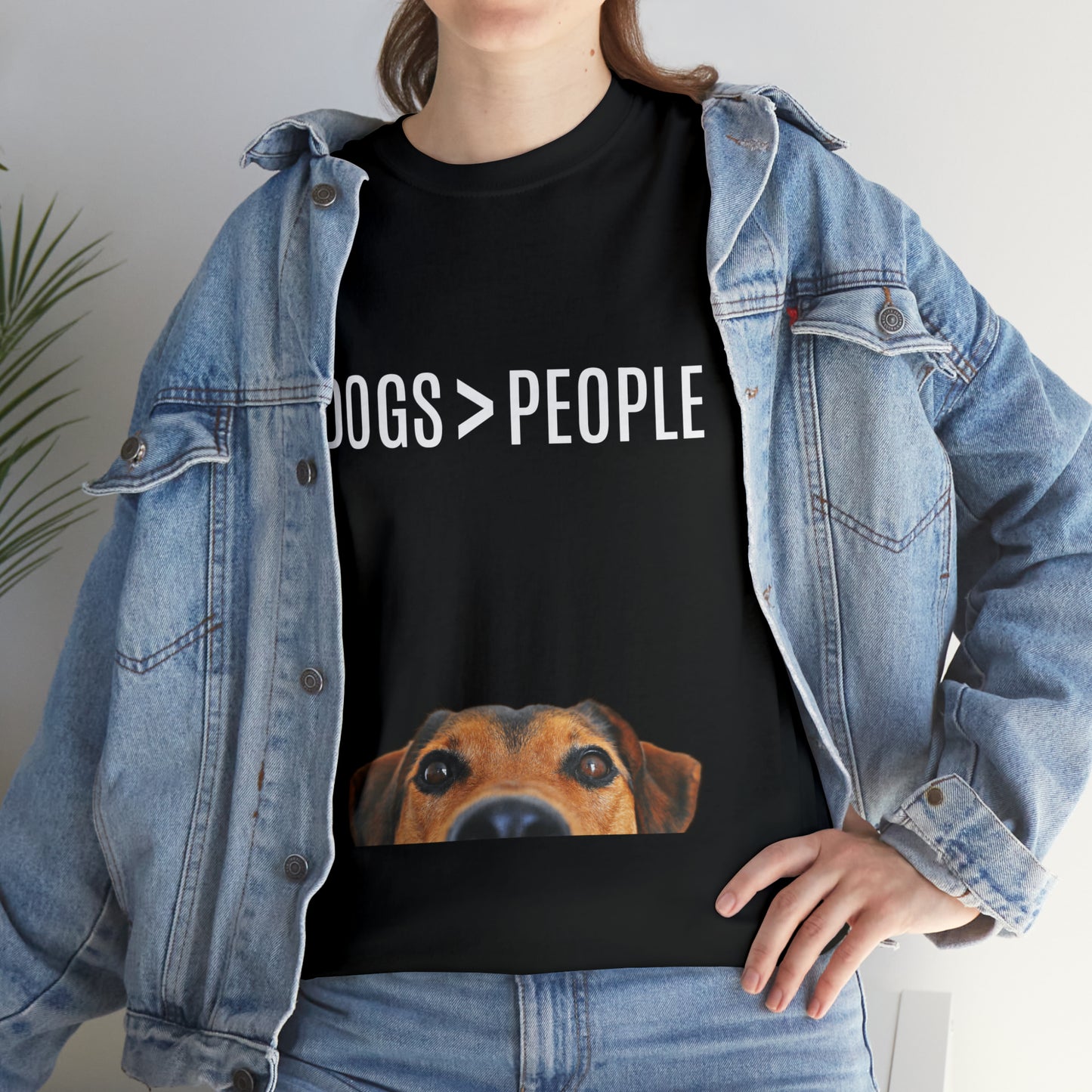 Dogs>People - Unisex Heavy Cotton Tee