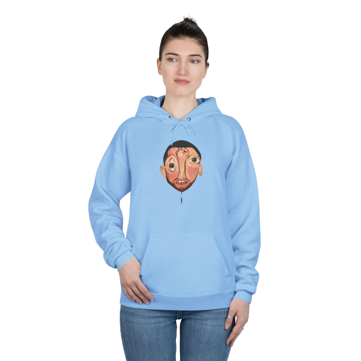 Balloon Face PortraitV2 - EcoSmart® Pullover Hoodie Sweatshirt