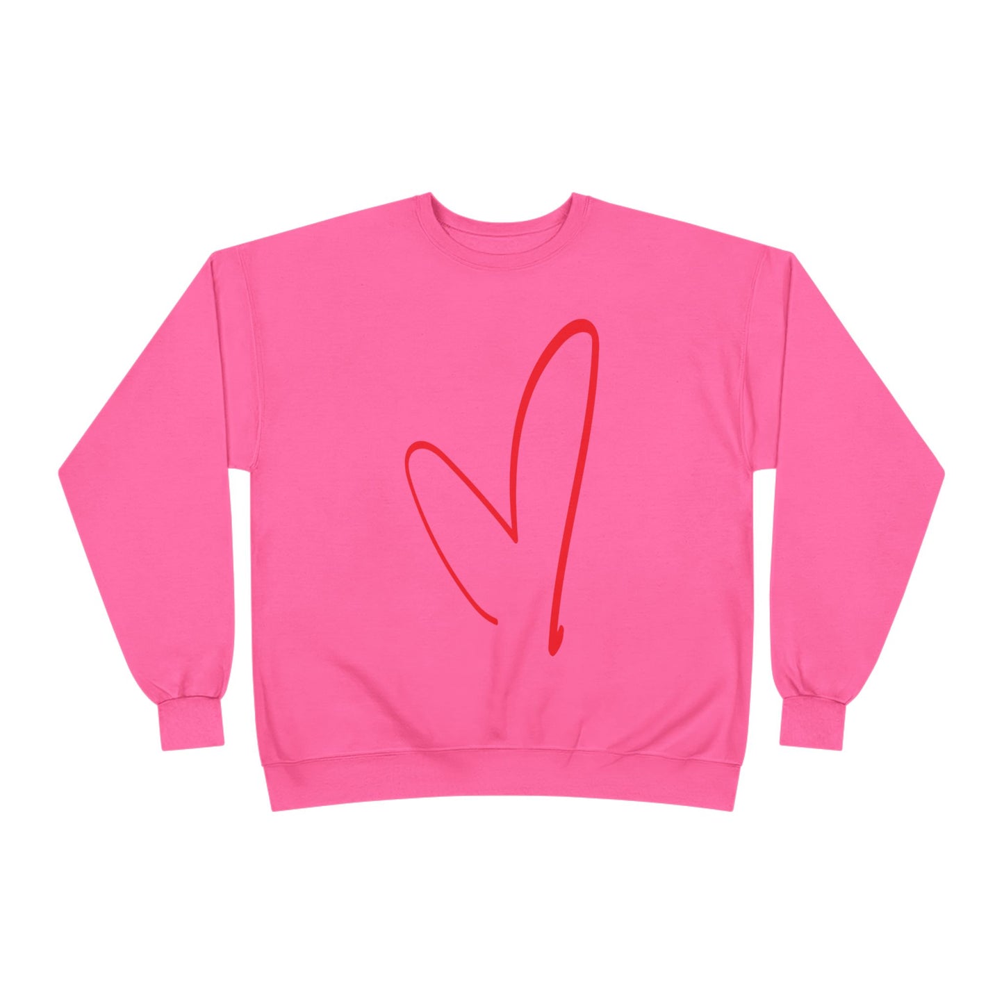 Big Heart Valentines Day - Unisex EcoSmart® Crewneck Sweatshirt