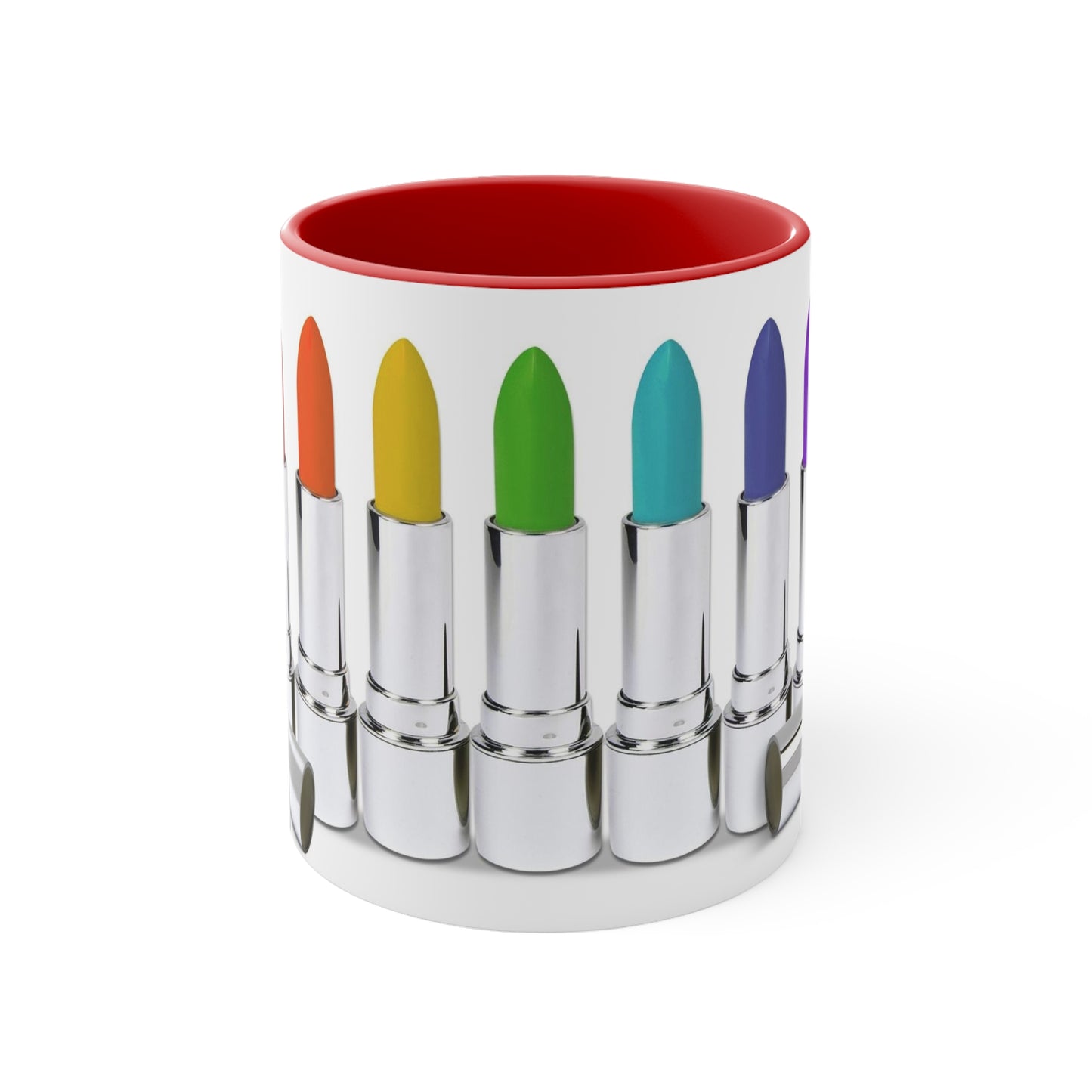 Lip Stick Rainbow - Accent Coffee Mug, 11oz