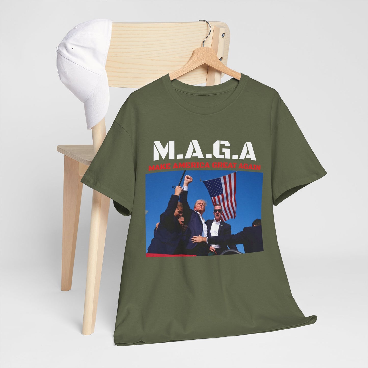 Trump 2024 - Make America Great Again (Shot Explicit Version) Unisex Heavy Cotton Tee