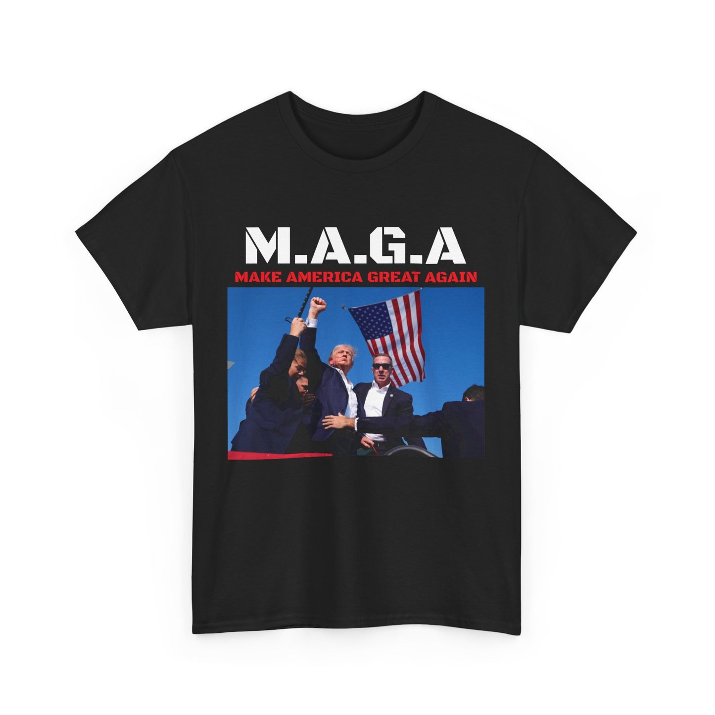 Trump 2024 - Make America Great Again (Shot Explicit Version) Unisex Heavy Cotton Tee