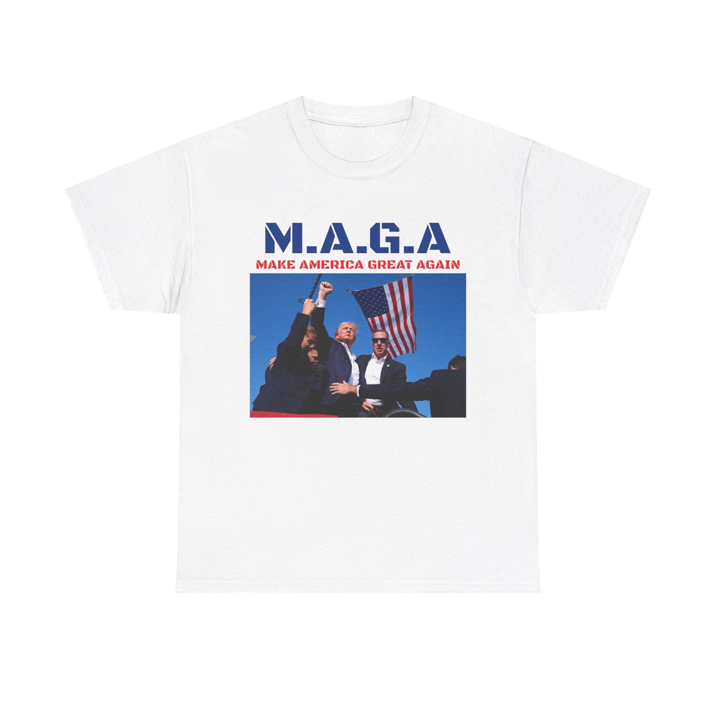 Trump 2024 - Make America Great Again (Shot Explicit Version) Unisex Heavy Cotton Tee