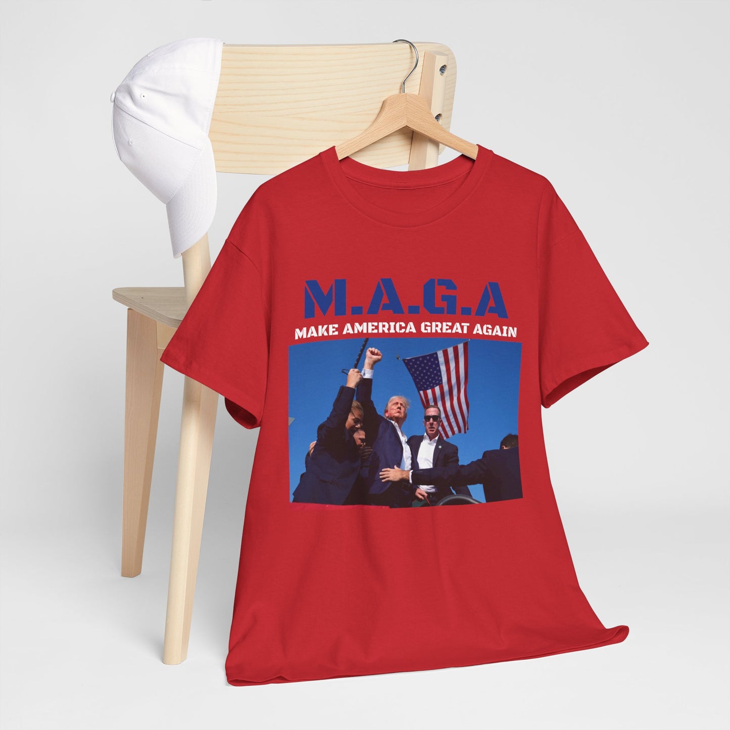 Trump 2024 - Make America Great Again (Shot Explicit Version) Unisex Heavy Cotton Tee