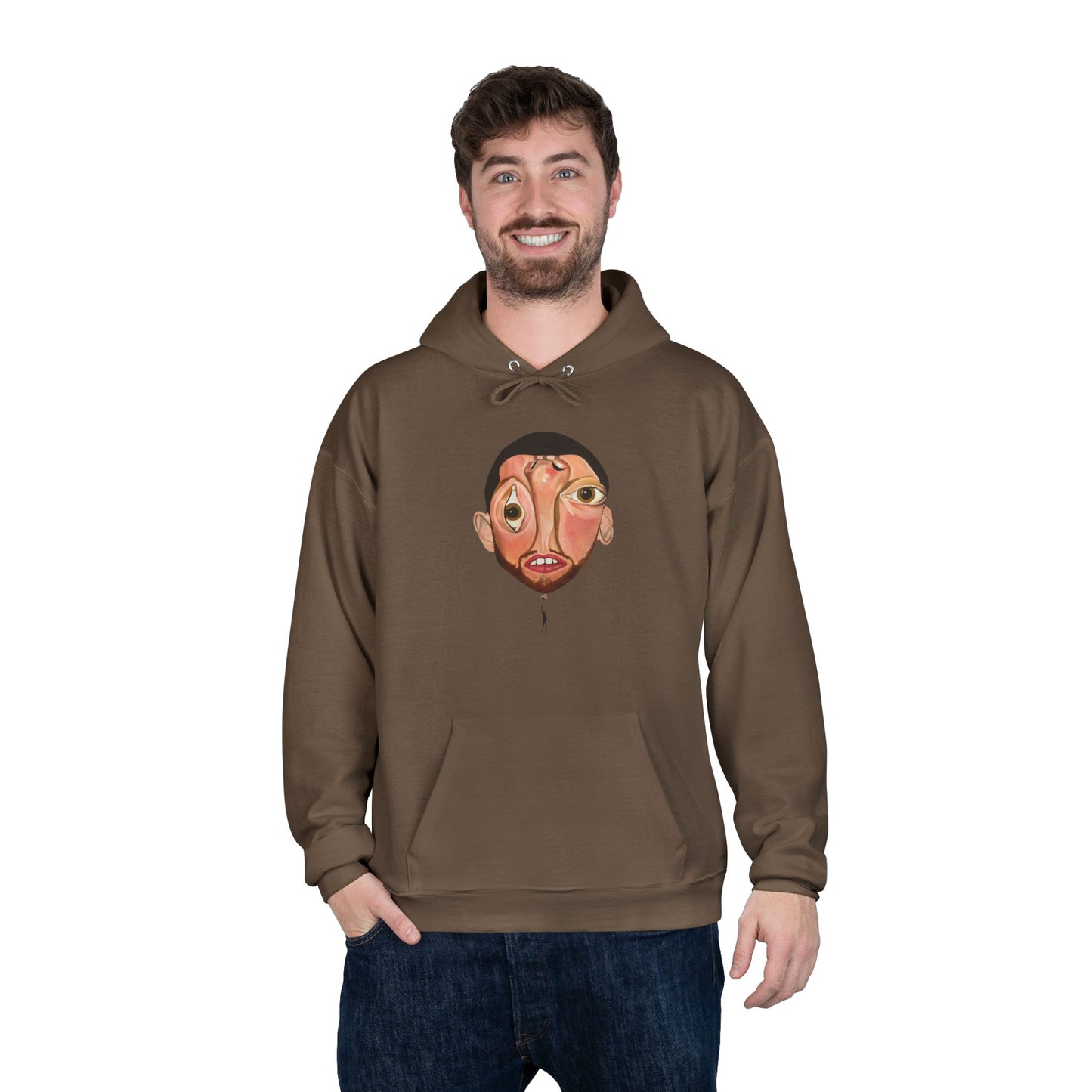 Balloon Face PortraitV2 - EcoSmart® Pullover Hoodie Sweatshirt